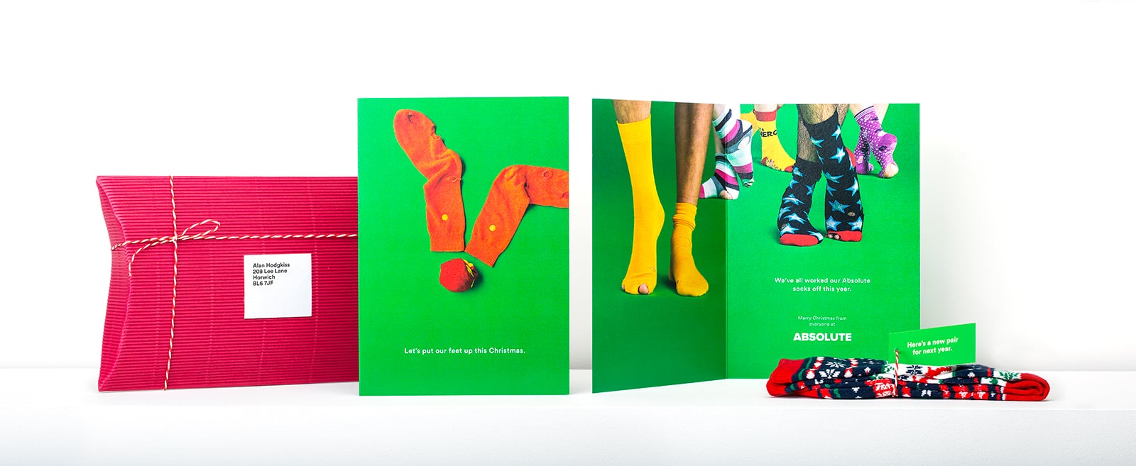 The Absolute team worked their socks off for this Christmas card