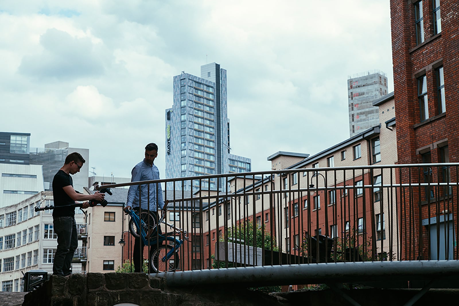 Absolute's Mark Holland in Manchester shooting with clients Swifty Scooters