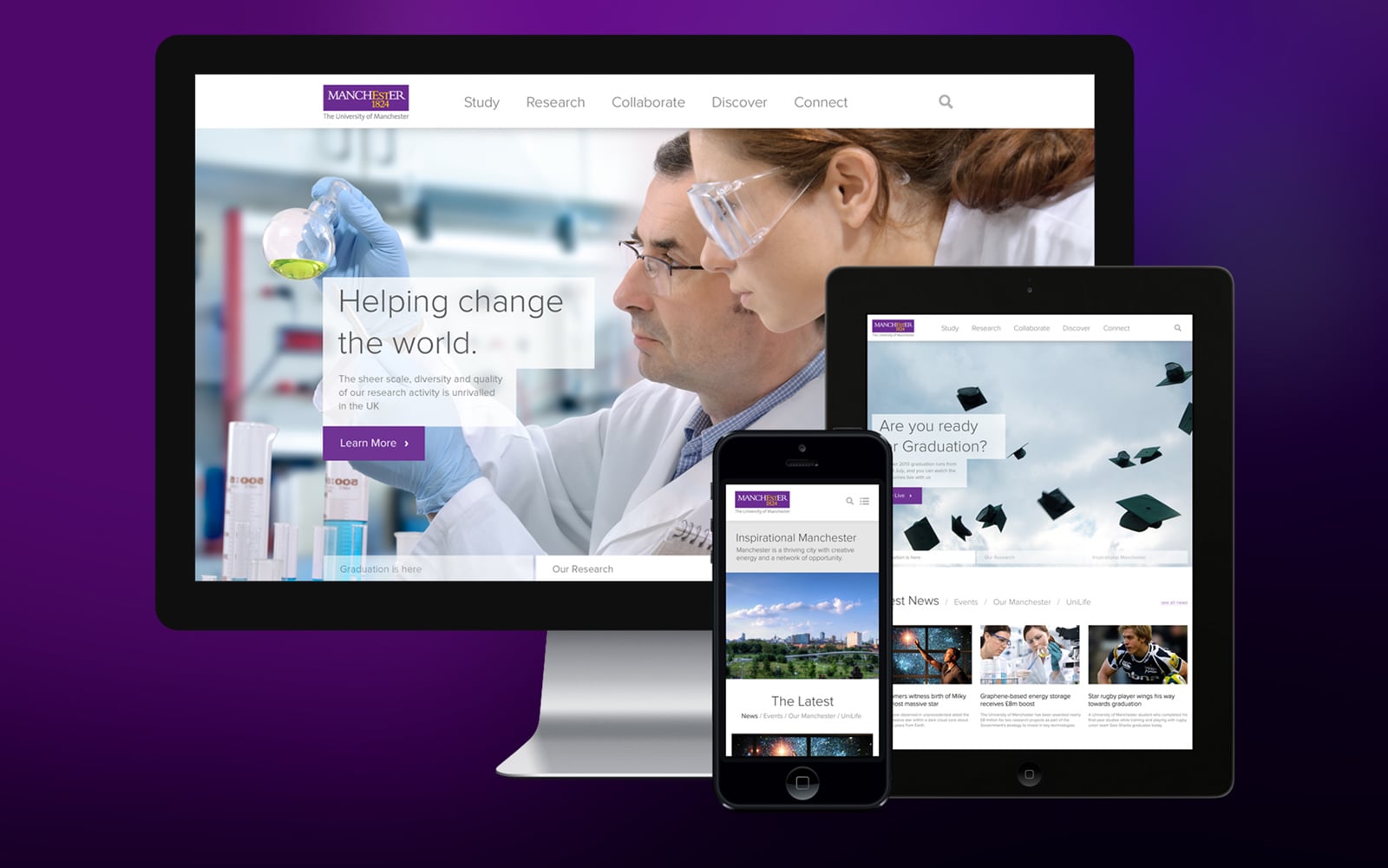 New website design for the University of Manchester