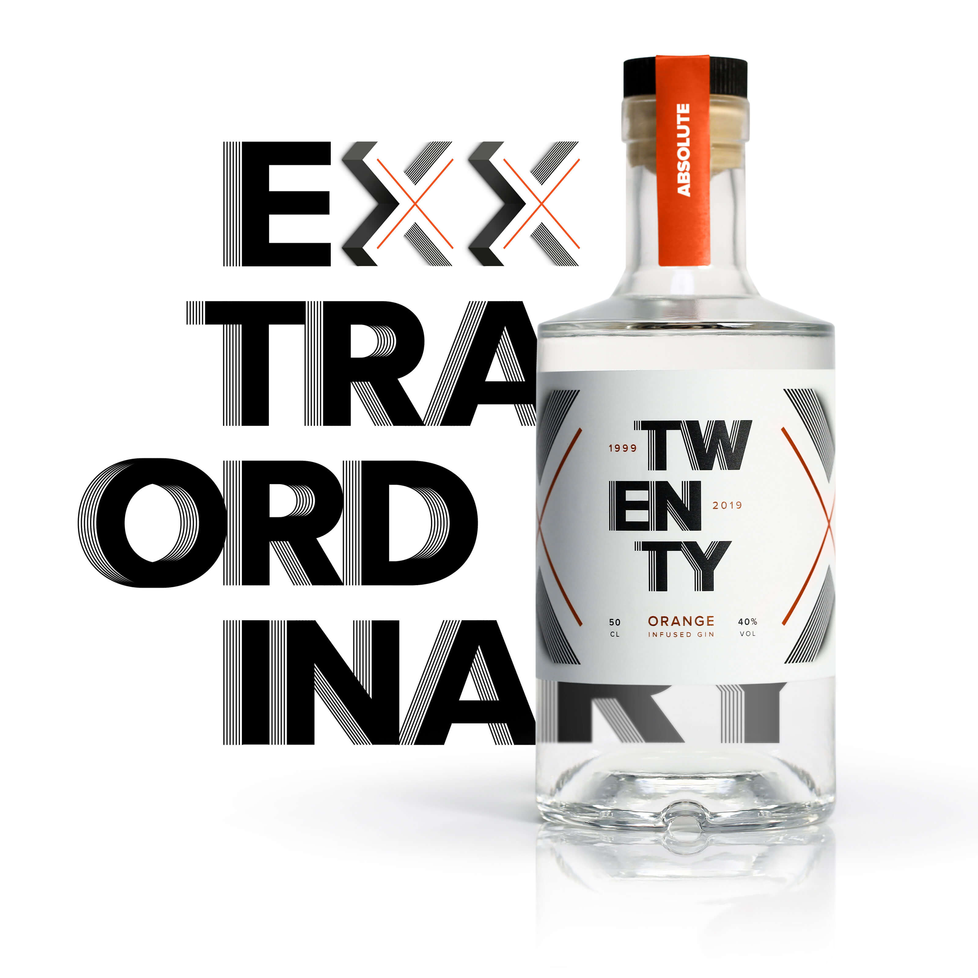 Absolute Twenty - the orange infused gin we created as part of the birthday campaign