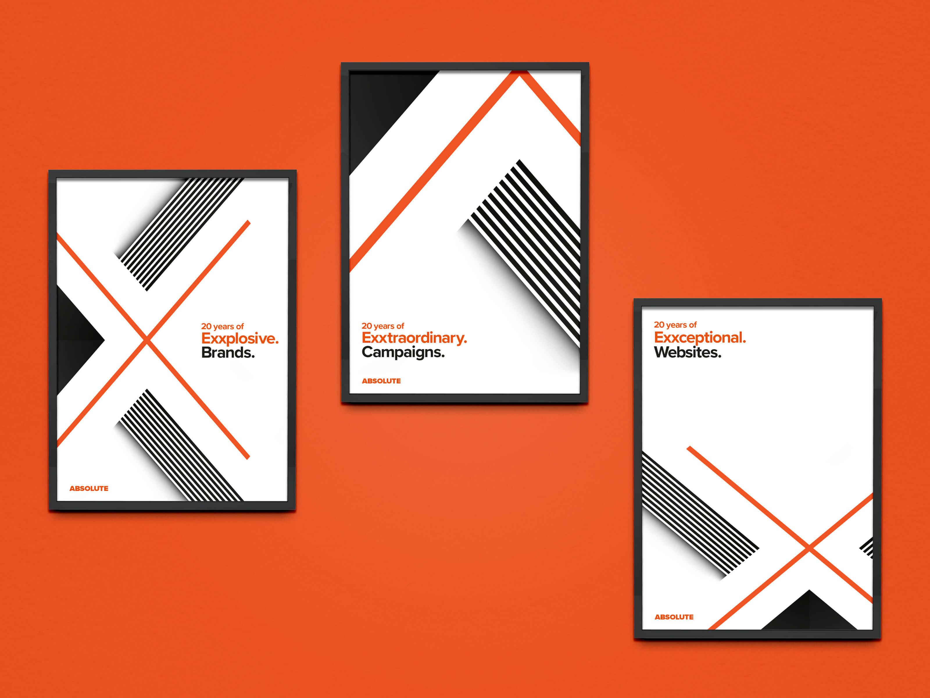 Set of three posters created for the XX campaign
