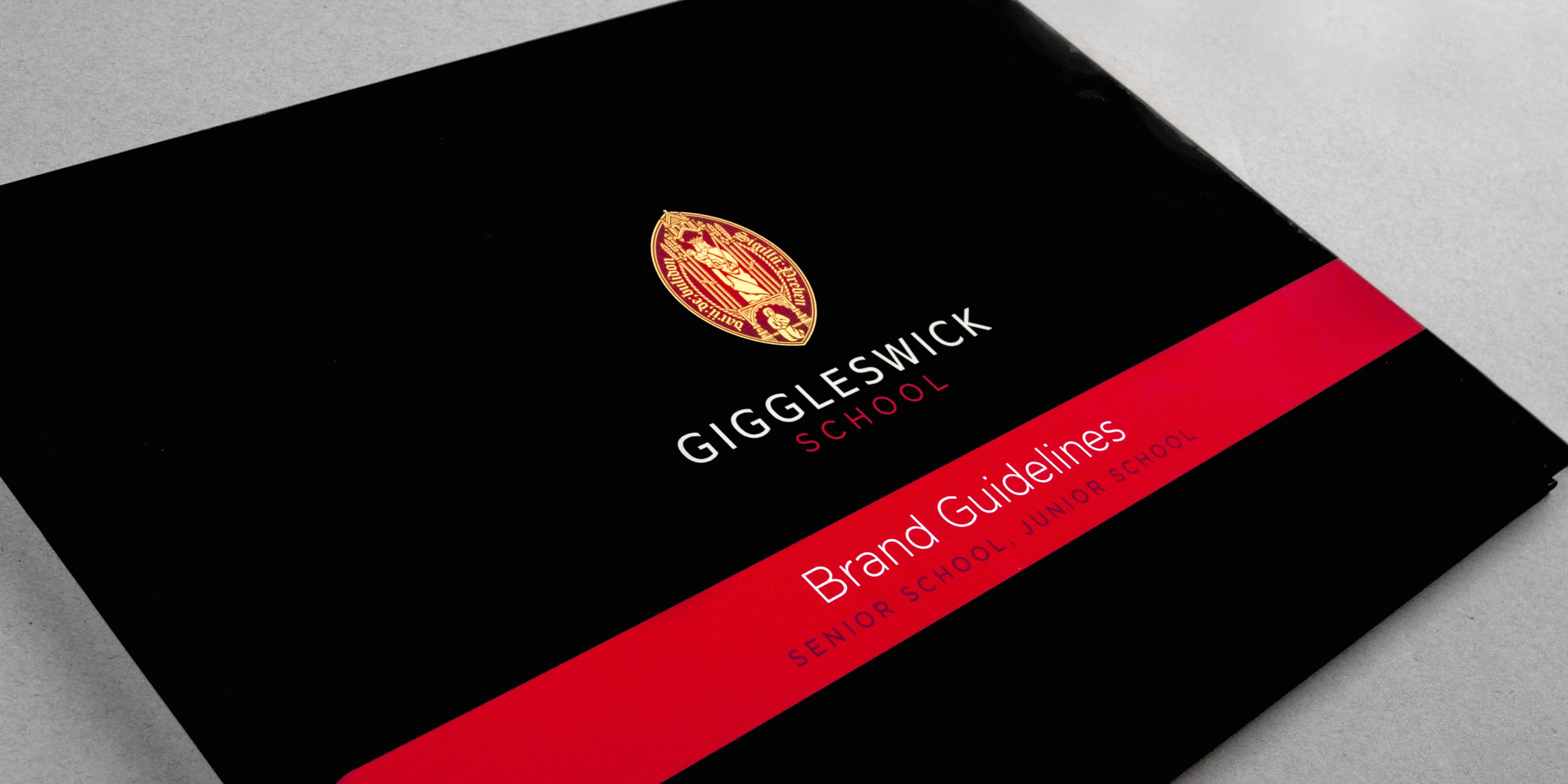 The brand guidelines document was printed to a high spec to ensure it was carried through