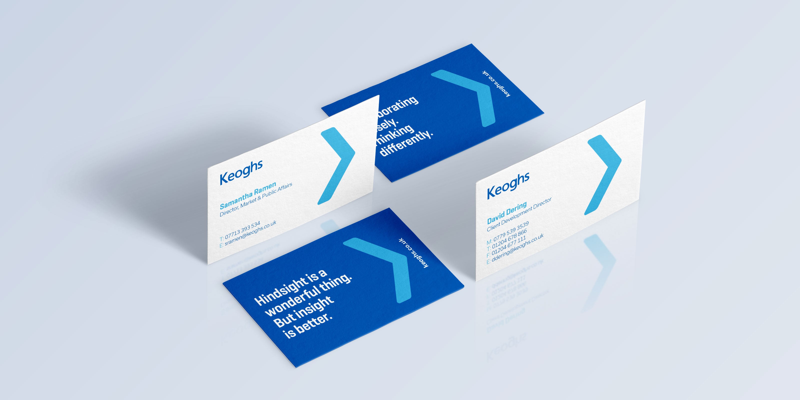 Brand collateral included new branded business cards