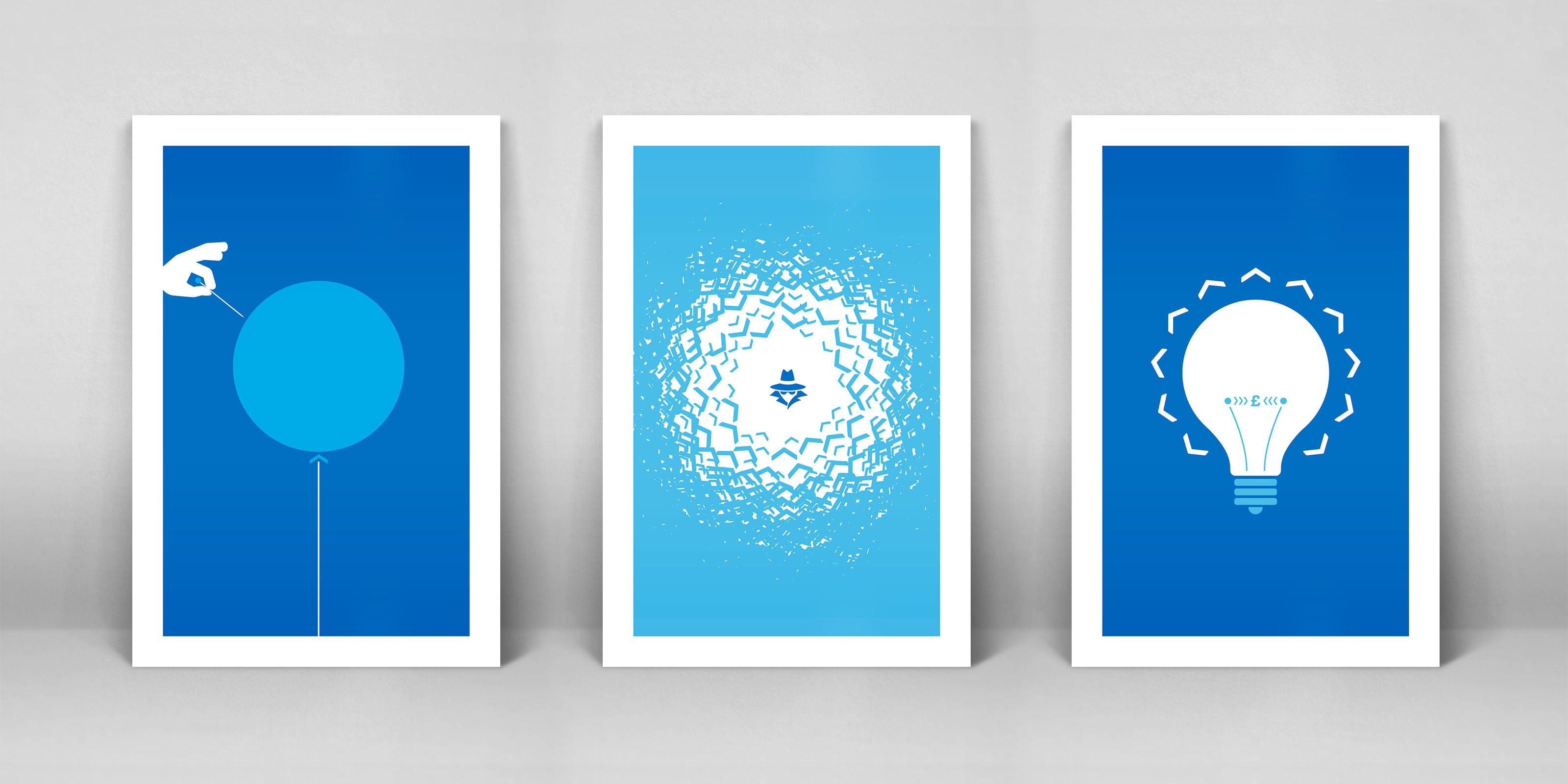 A set of posters developed as part of the new brand identity