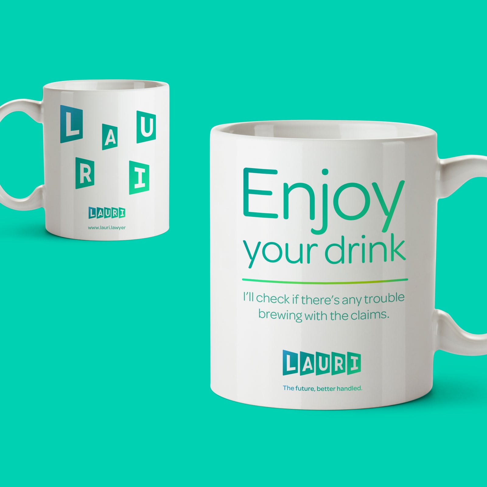A set of cups were created as part of the brand collateral