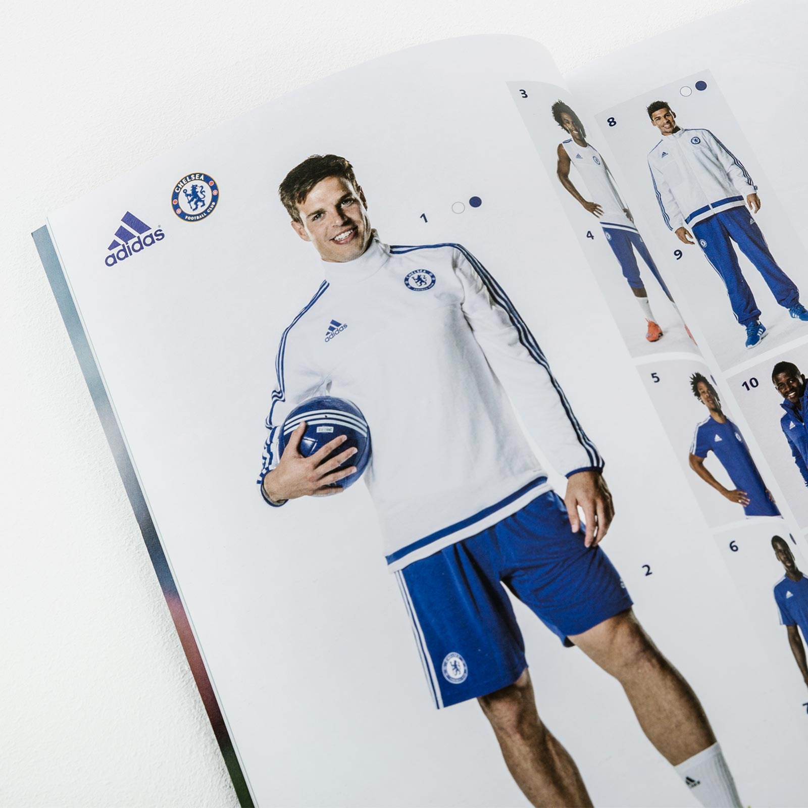 César Azpilicueta and other members of the Chelsea FC team feature in the brochure