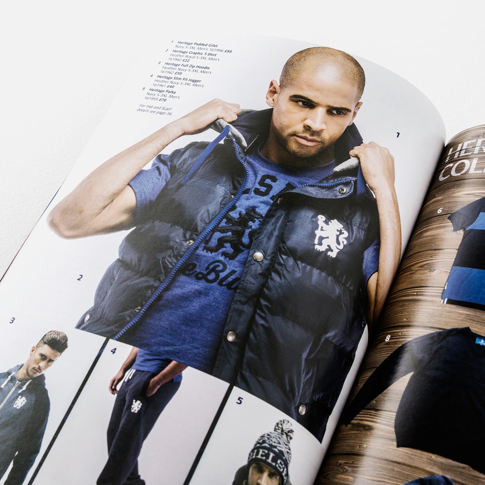 Chelsea FC lifestyle shots in the brochure