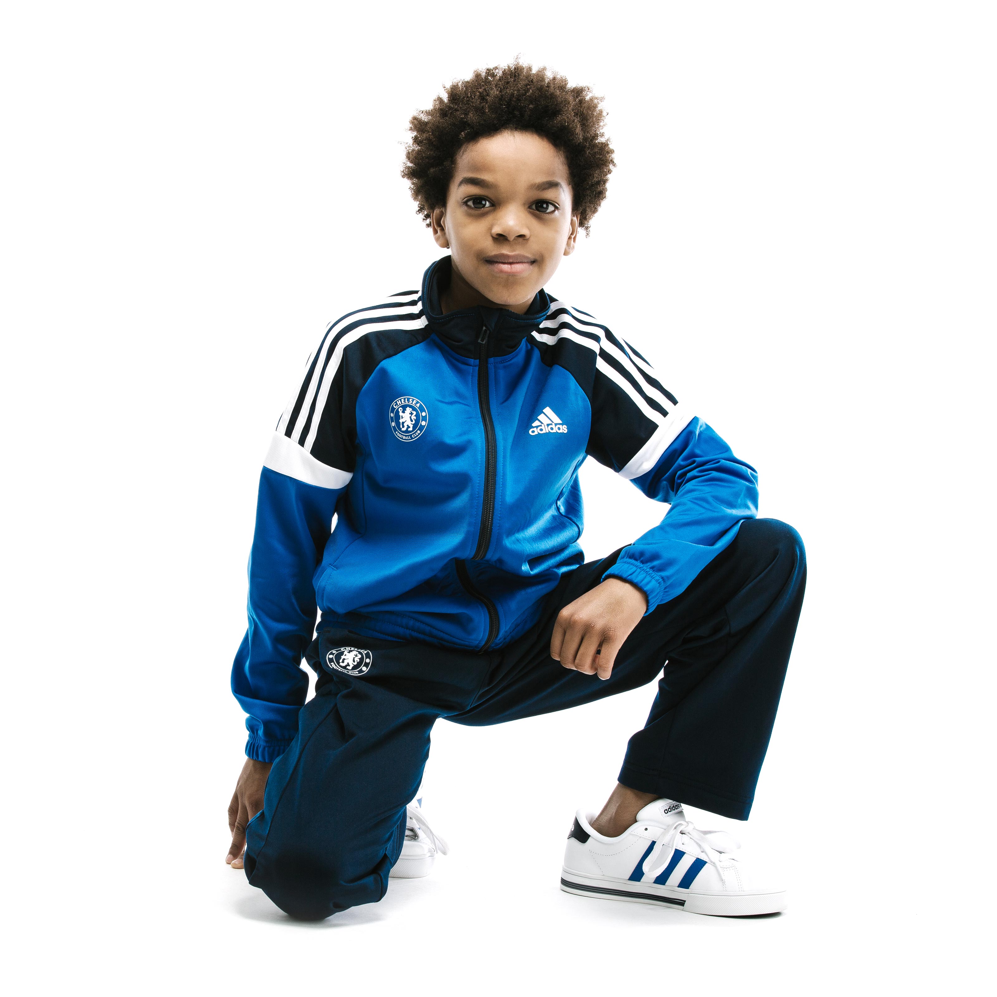 TJ in full Adidas Chelsea FC Track Suit