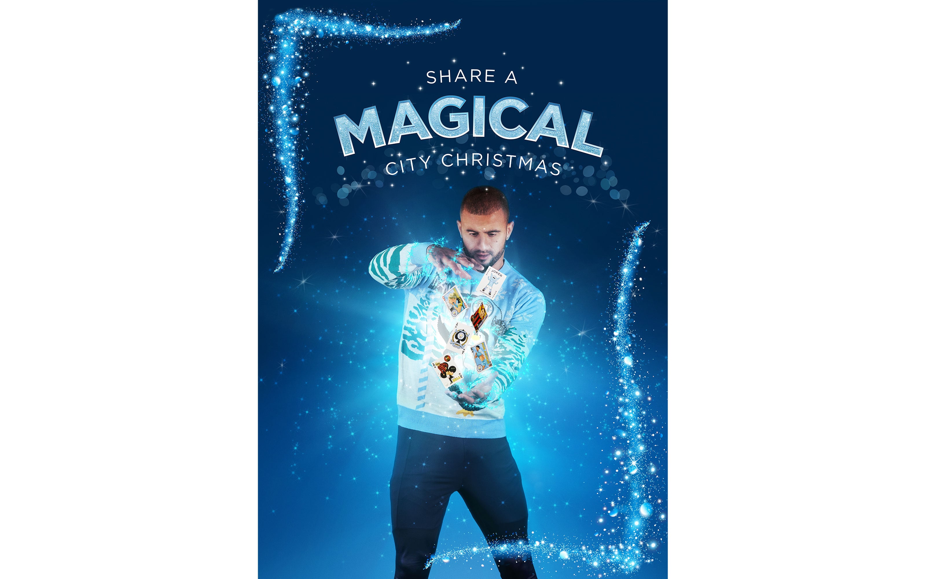 MCFC Christmas Kyle Walker Poster