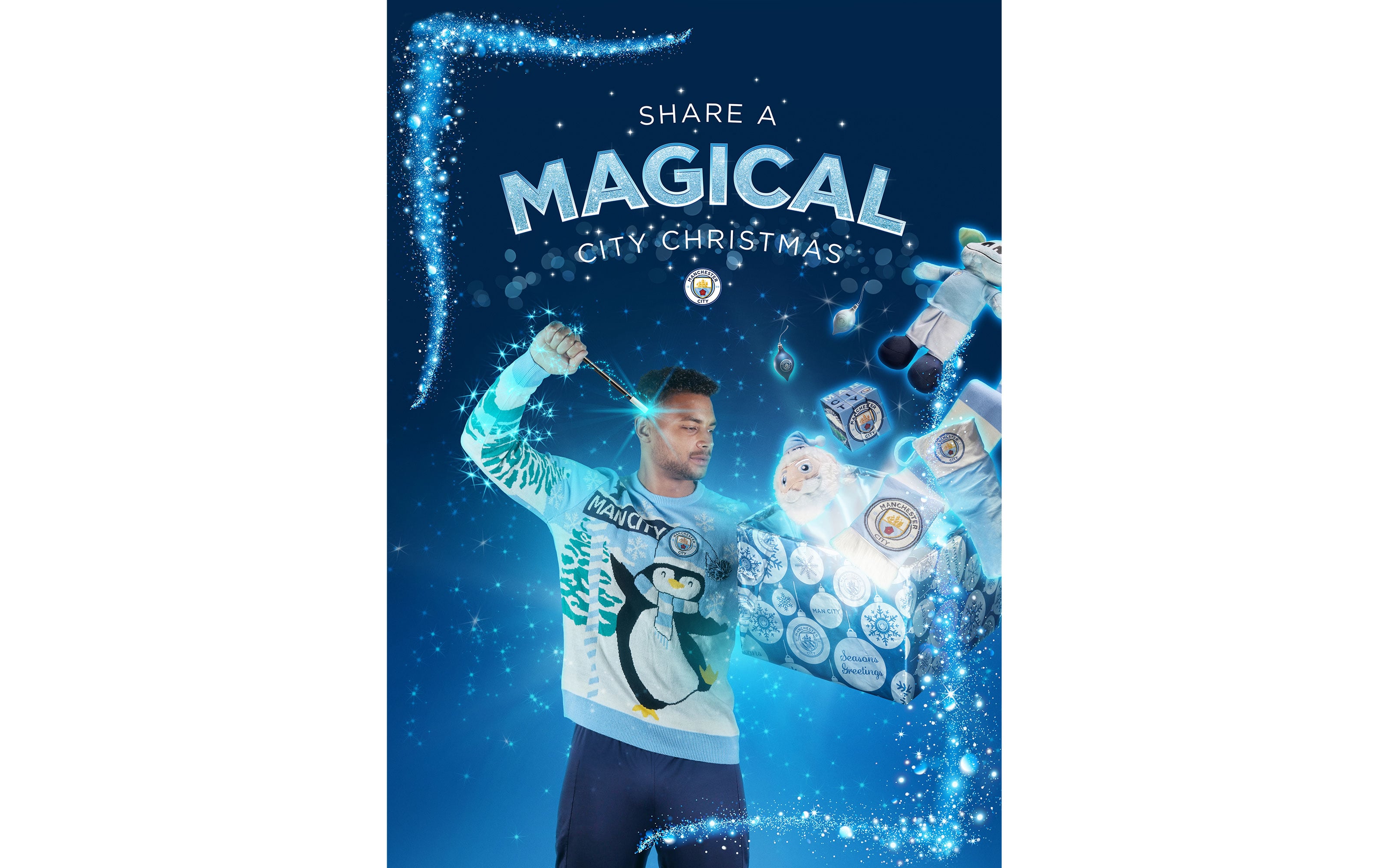 MCFC Christmas Zack Steffen Poster