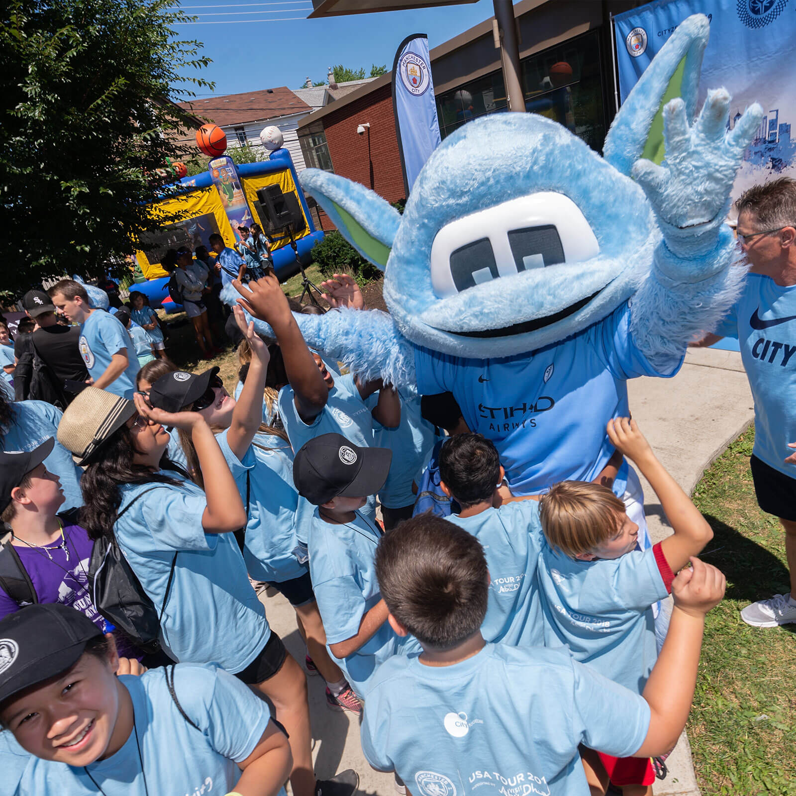 Incidental taken from the cities on tour - Moonbeam celebrating with young fans
