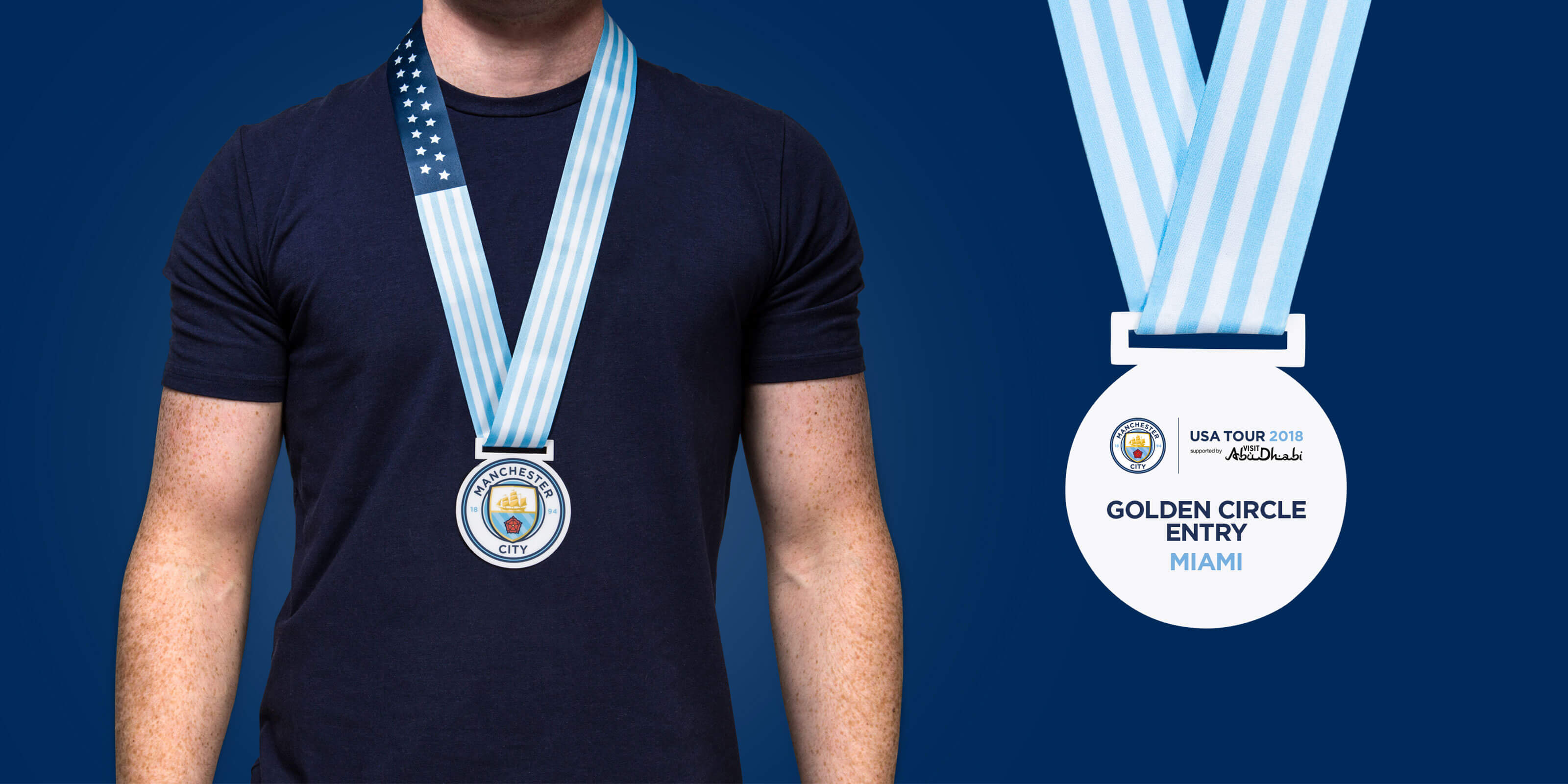 Manchester City USA Tour 2018 - Entry ticket for Miami inspired by champions medal