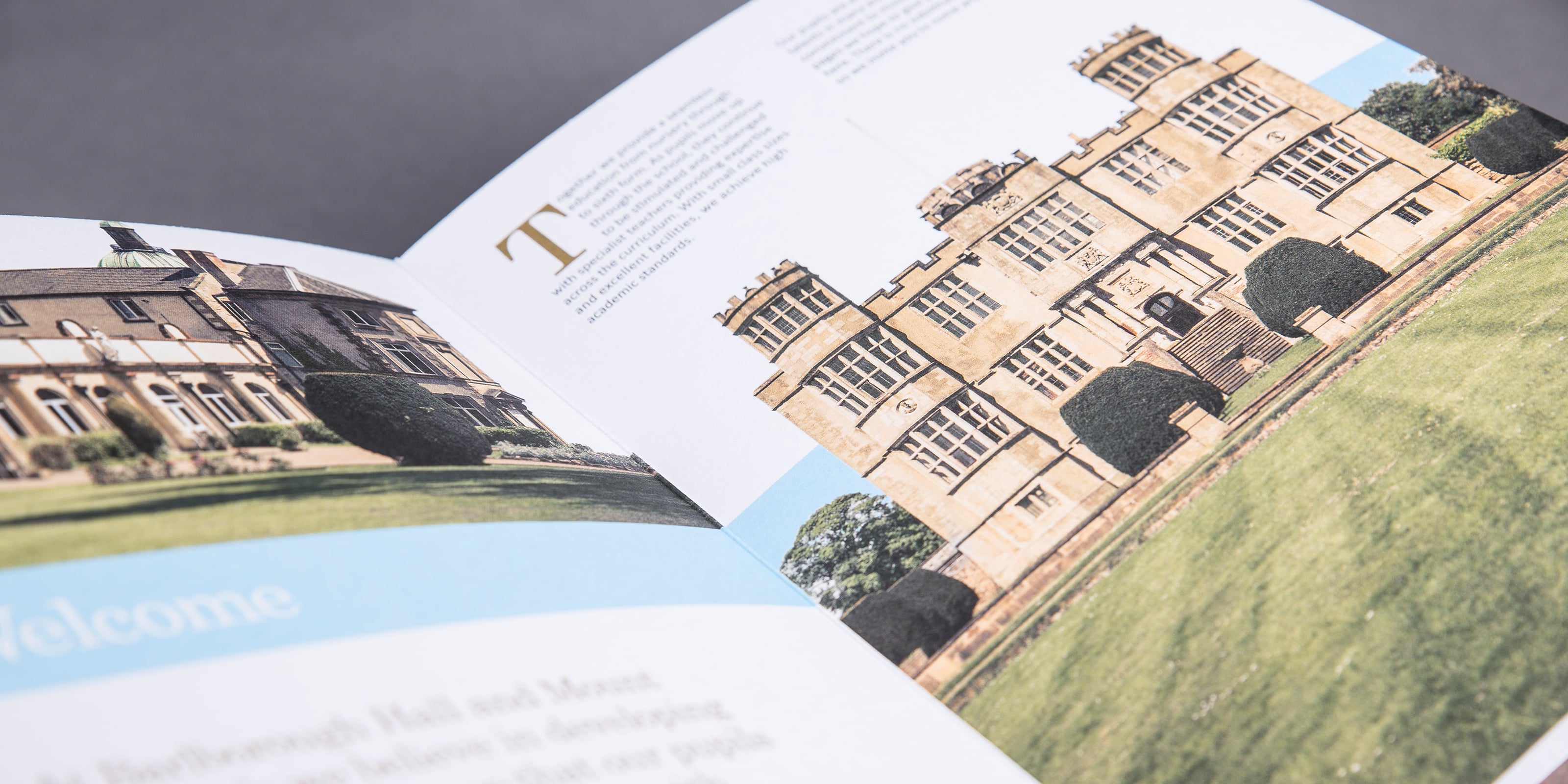 The photography was used in ways to bring the brochure to life