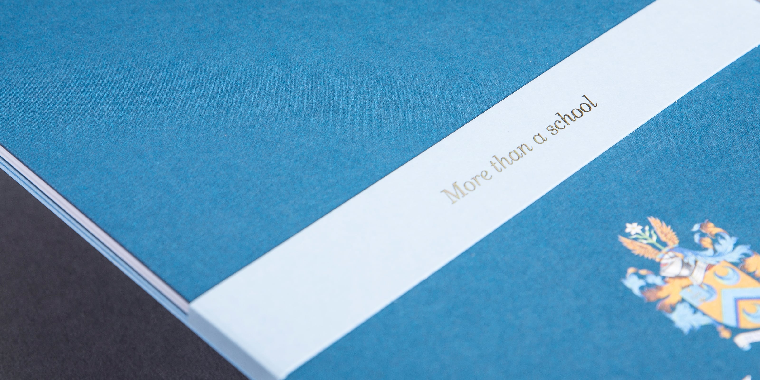 Mount St Mary's - the concertina brochure has a card ribbon running through it