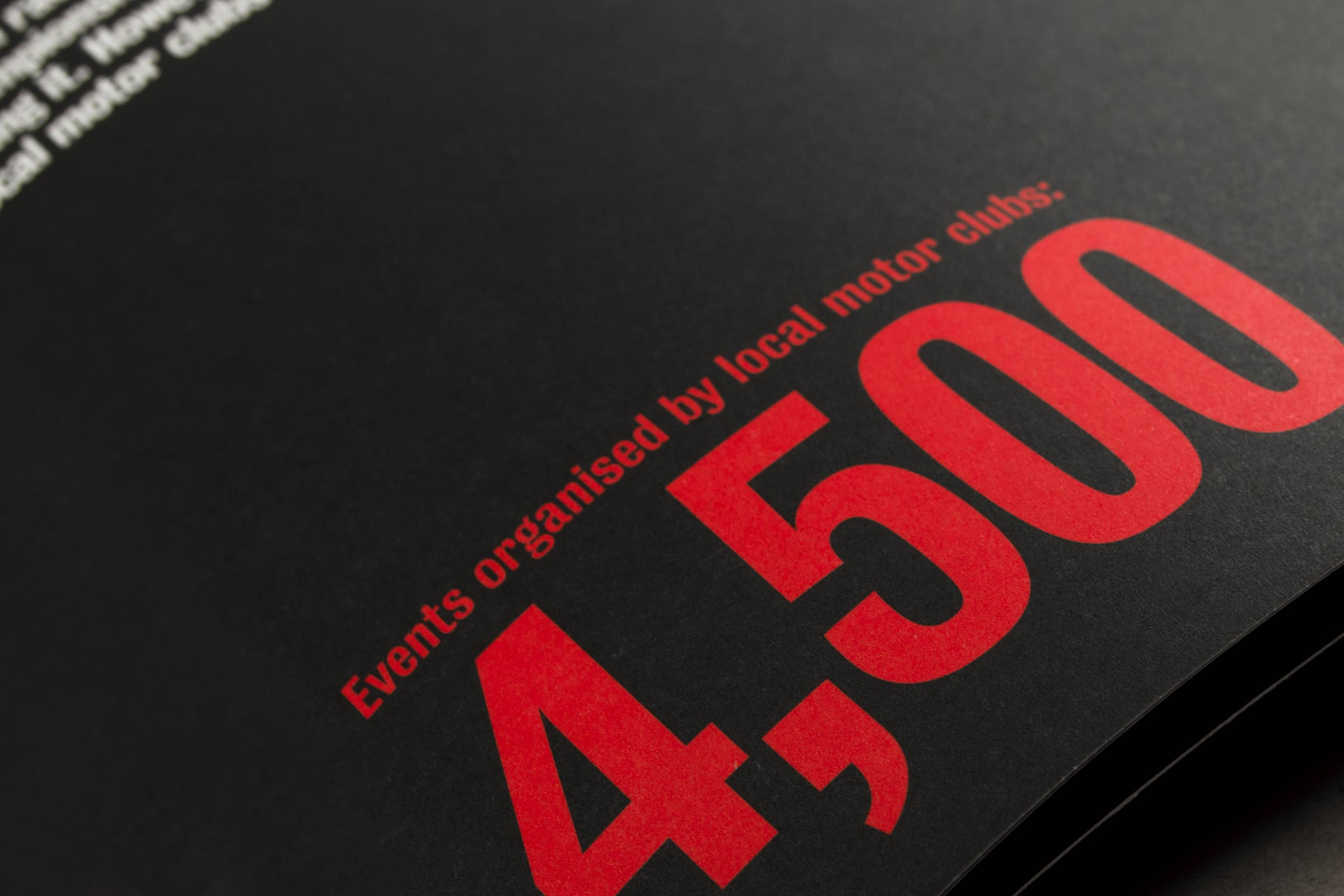 Absolute created the typography which went into the new brochure design for the motor sport association