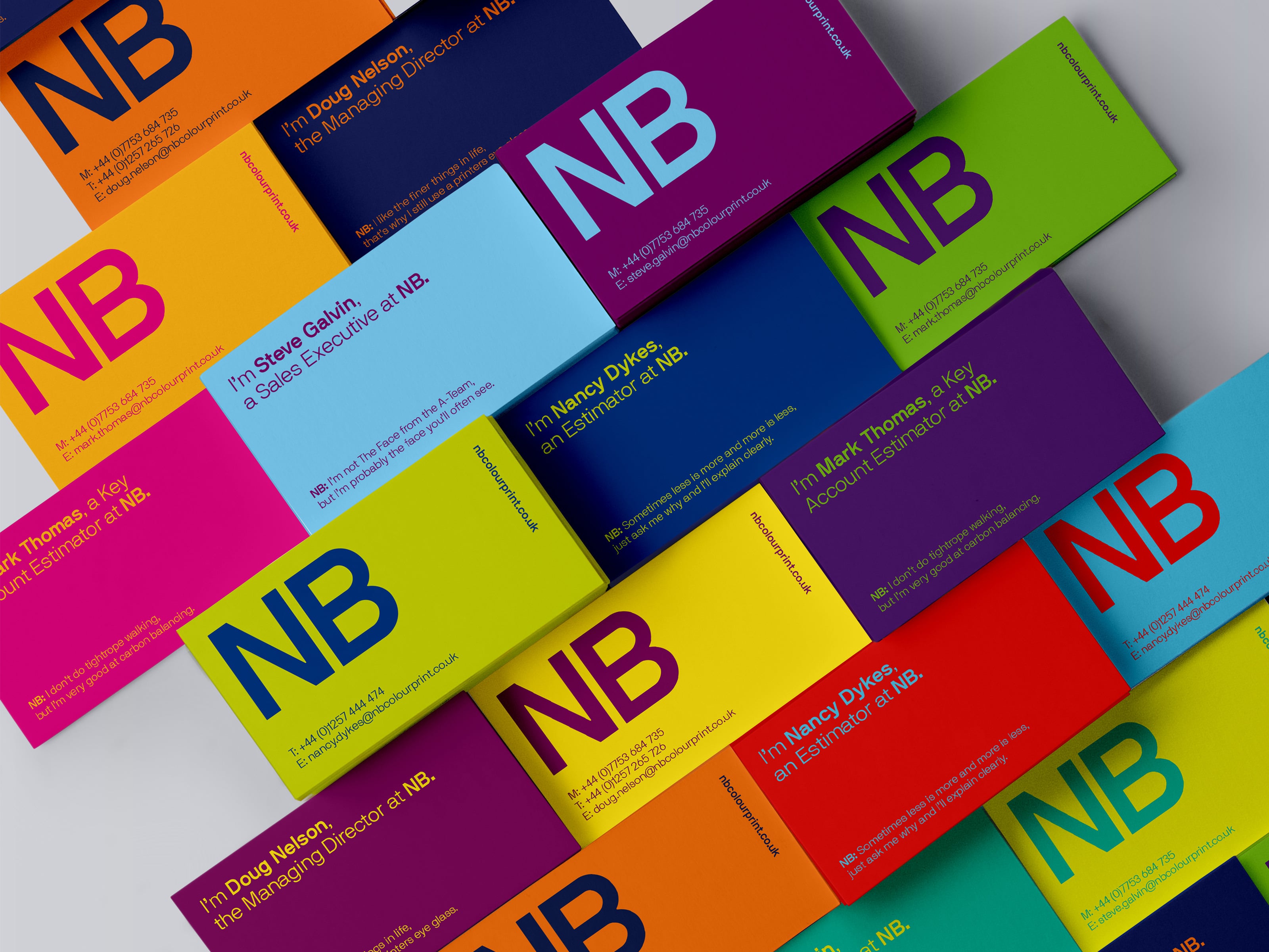 Absolute designed business cards as part of the brand creation process