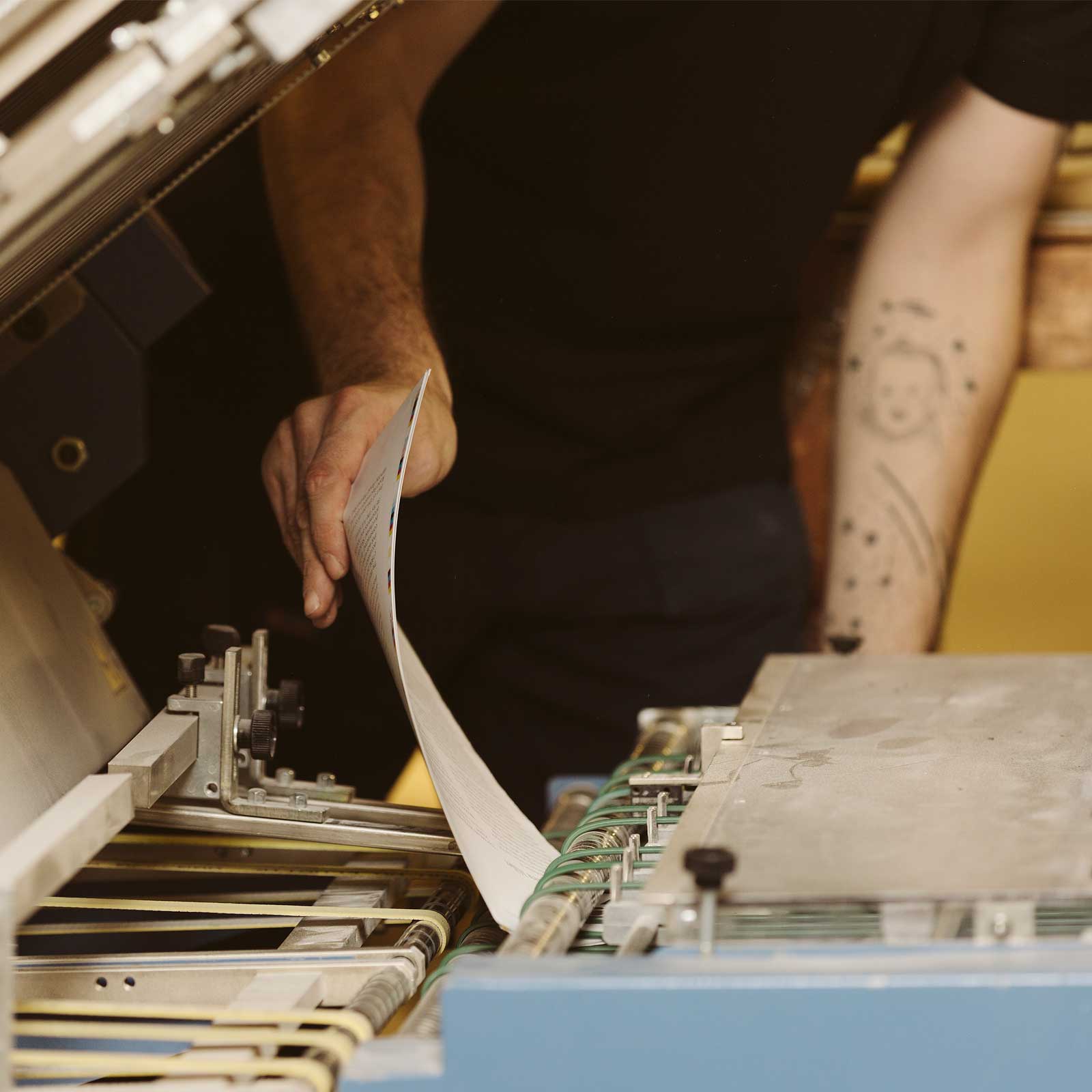 The location photoshoot allowed us to get behind the scenes and photograph the commercial printer's machinery