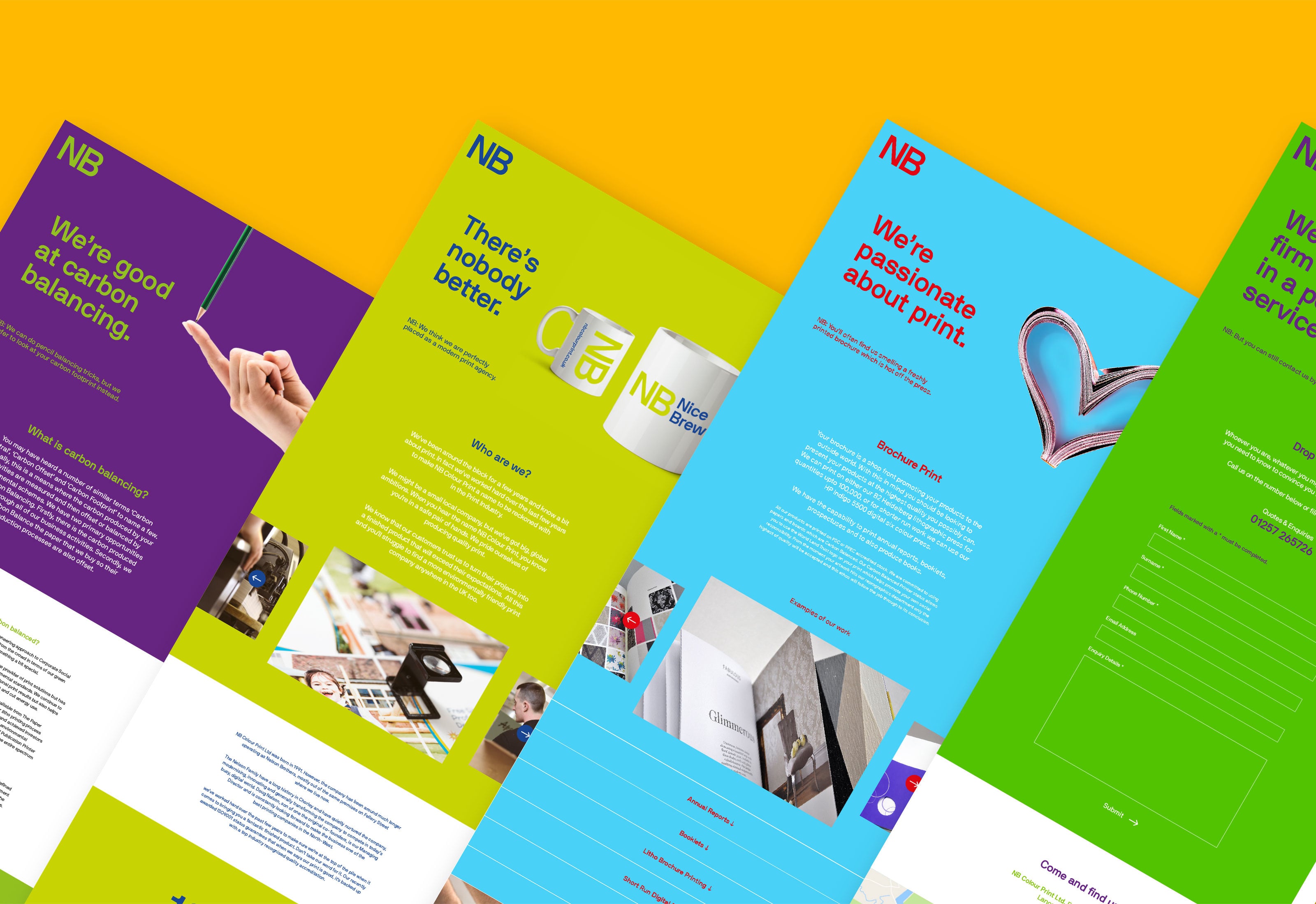 The new colourful website design really stands out