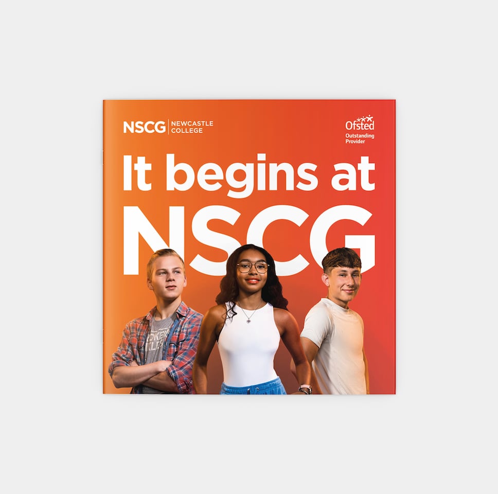 NSCG - It Starts With NSCG Newcastle College Cross Brochure Cover