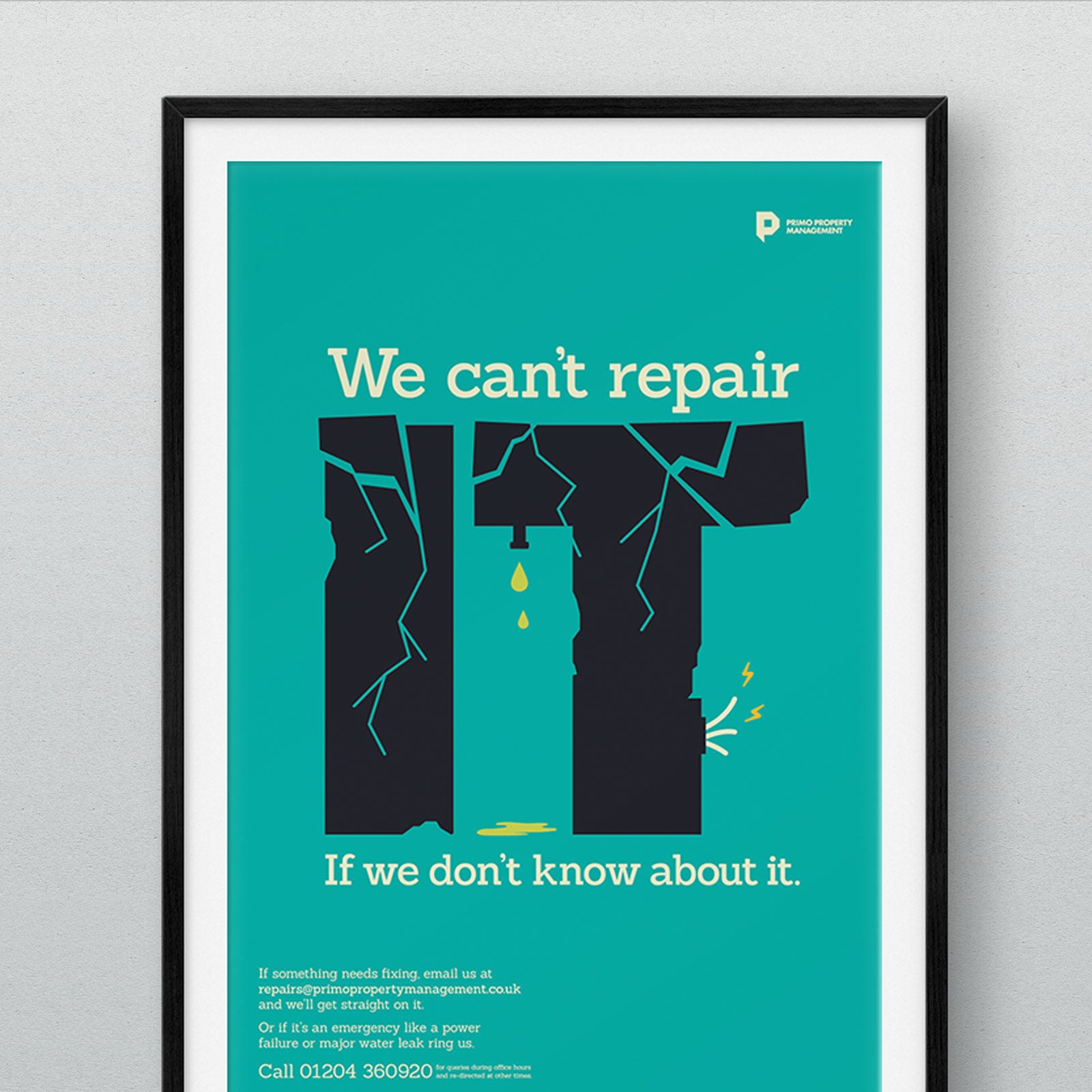 Absolute illustrative typography poster design