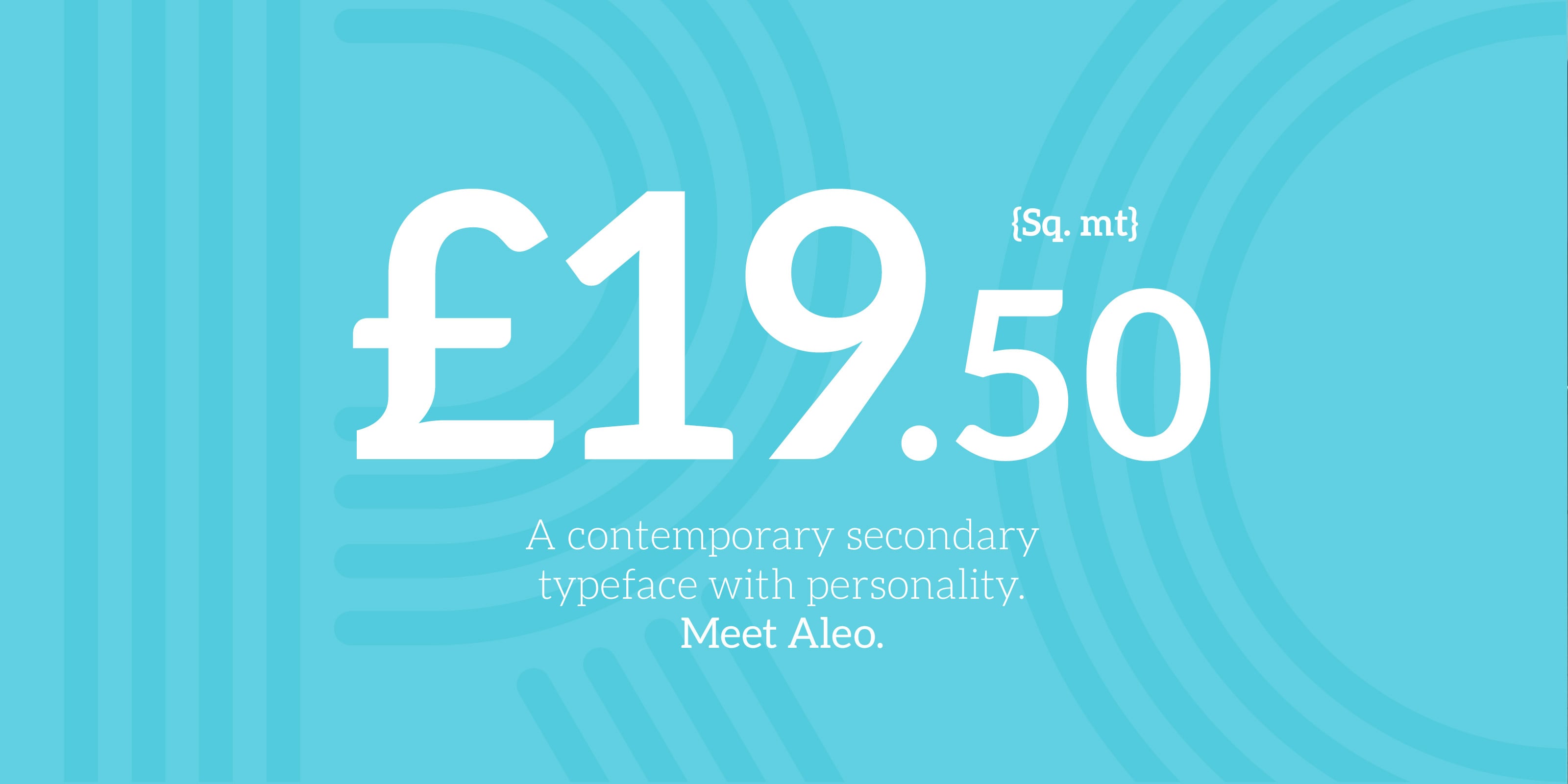 A contemporary secondary typeface with personality, Aleo, was chosen