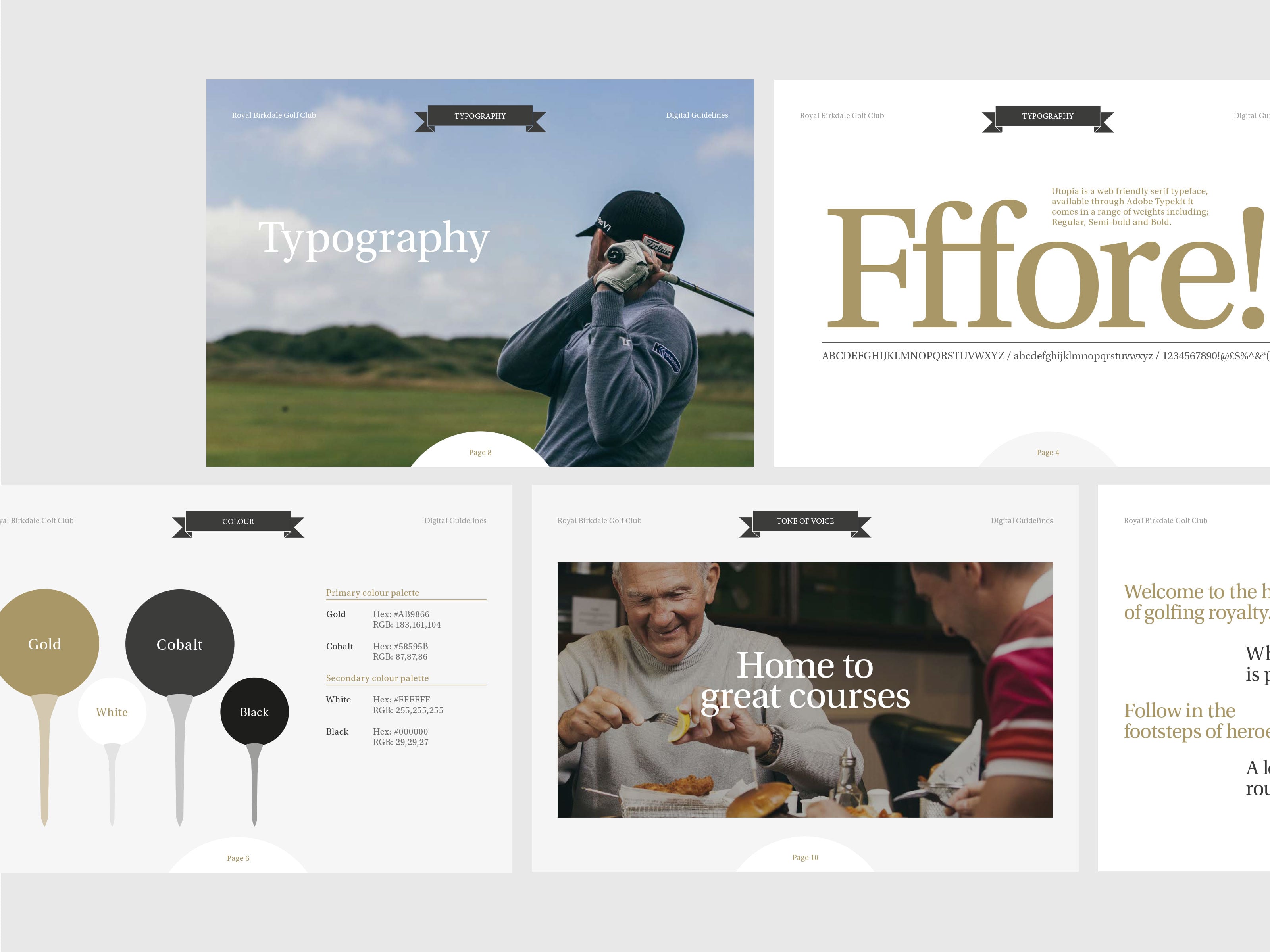 A set of brand guidelines for Royal Birkdale Golf Club