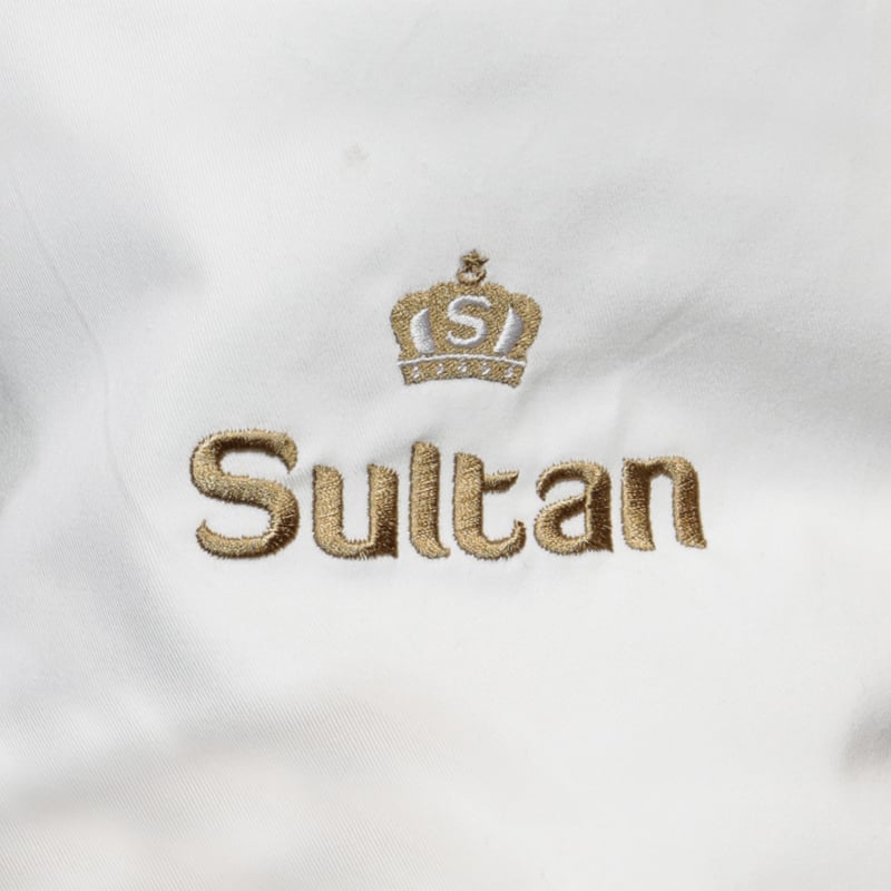 The new brand identity in-situ on a Sultan apron