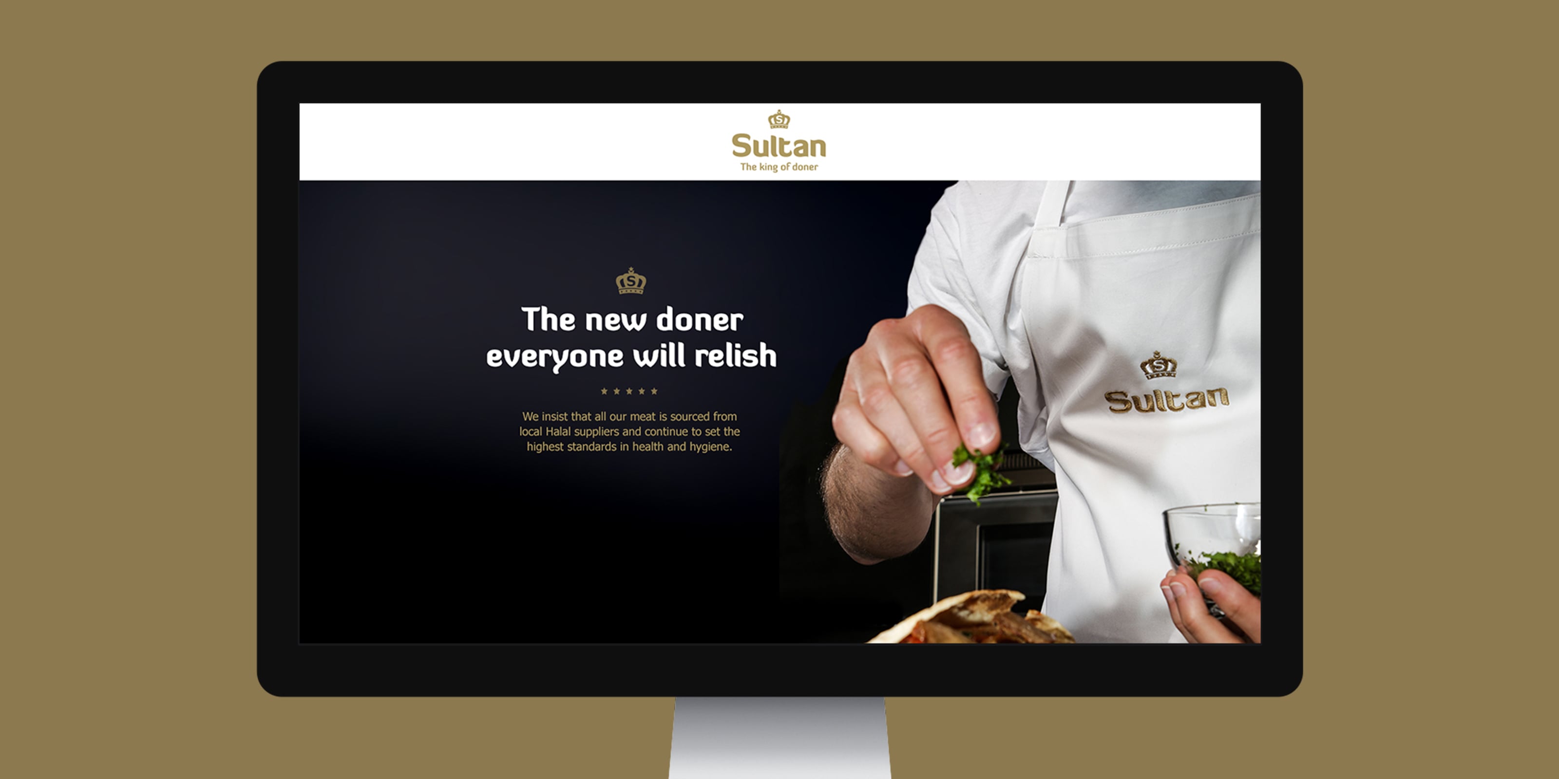A responsive splash screen to give the brand an online prescence