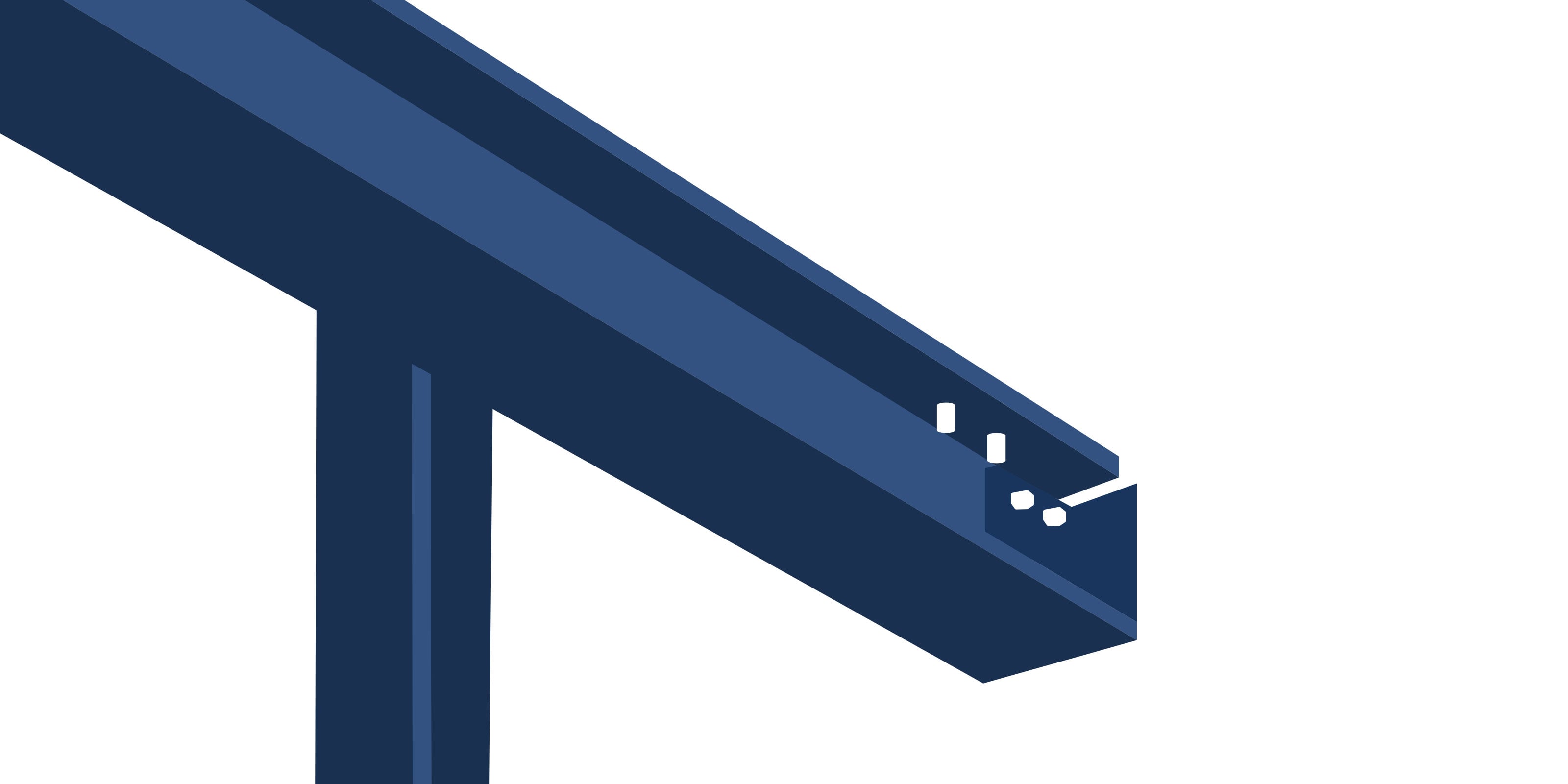 A collection of steel structure graphics were created as brand device graphics