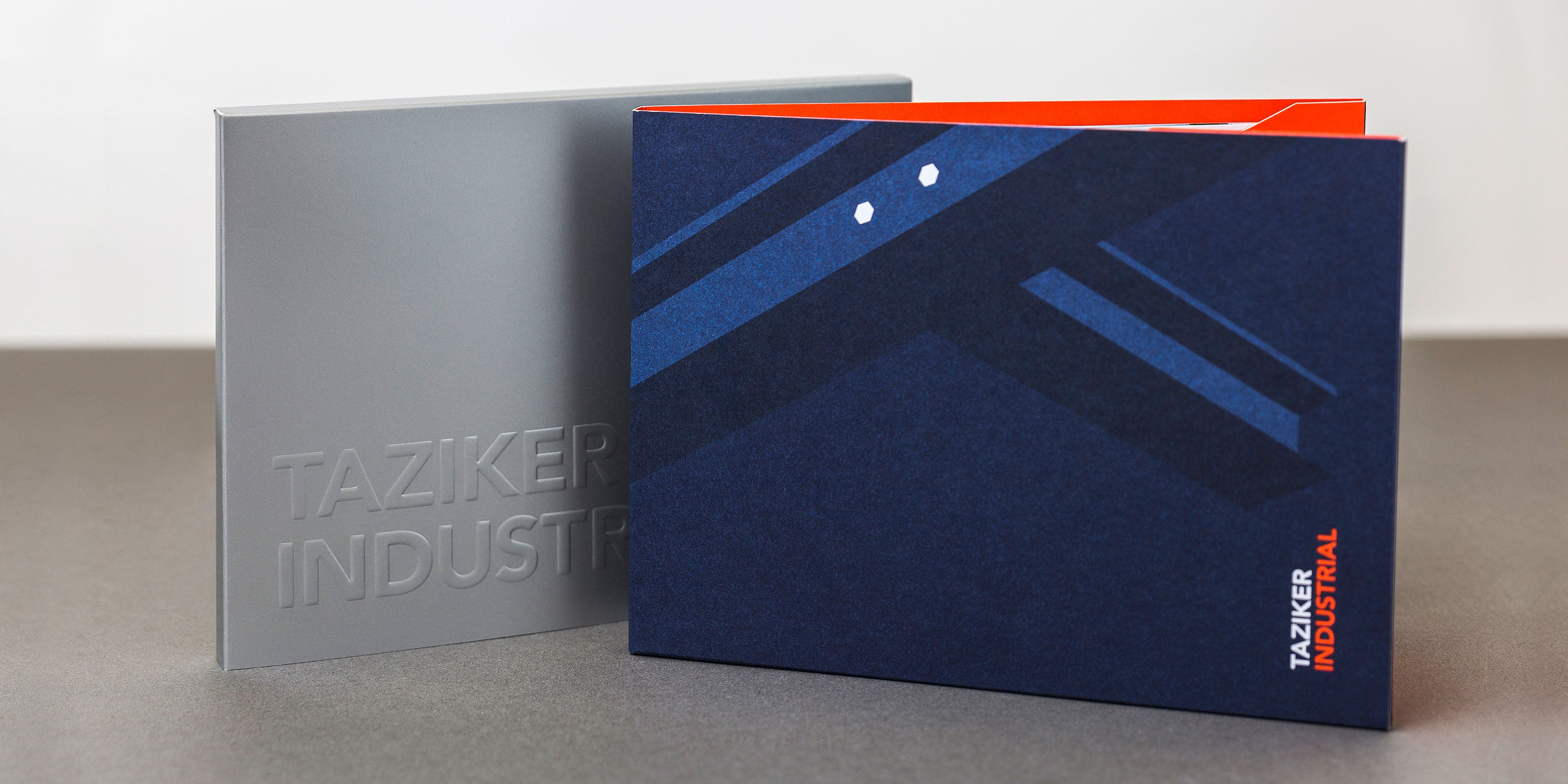 Bespoke cover and sleeve created for the new Taziker Industrial brochure