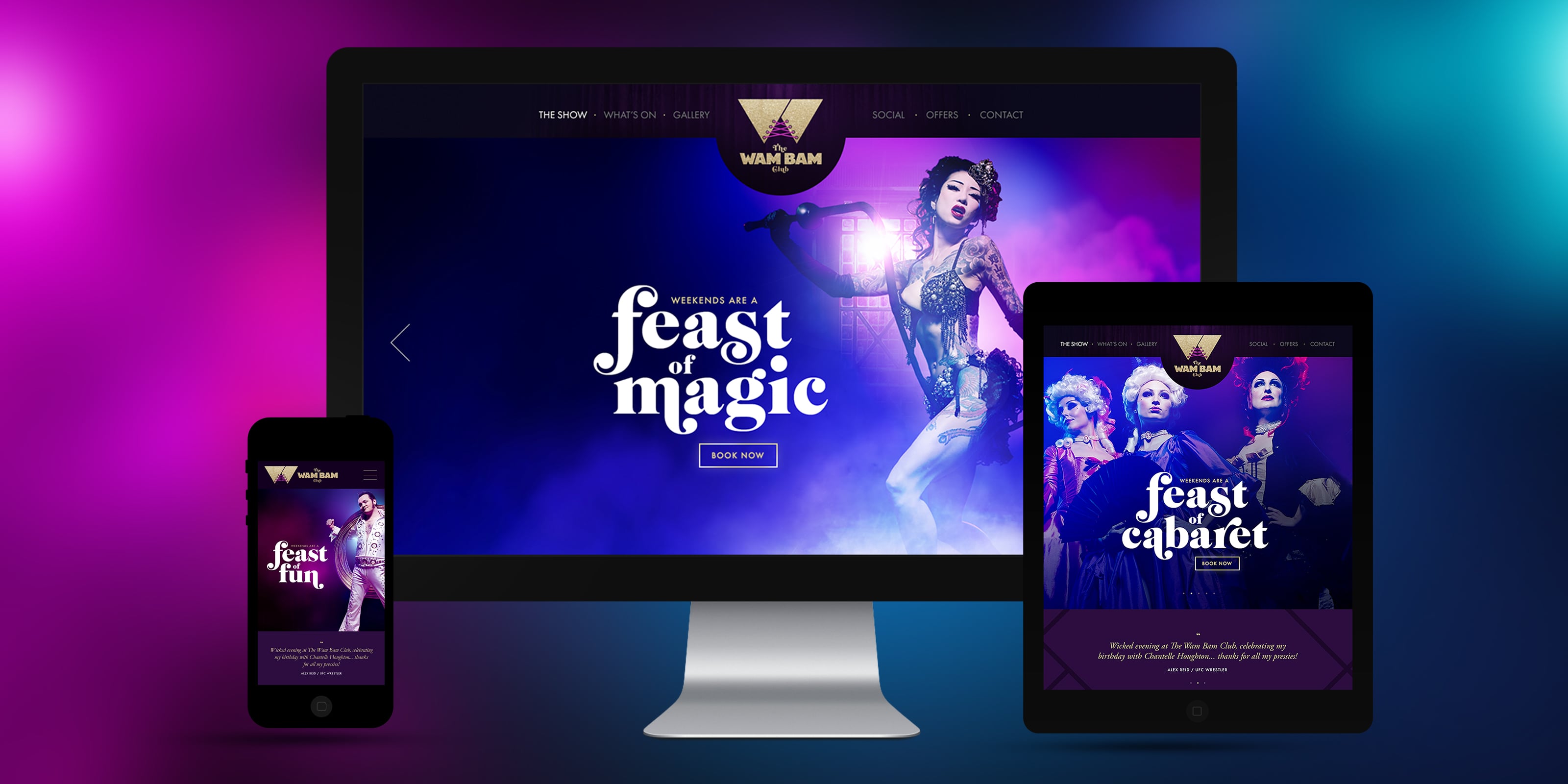 A visually impactful website making the most of the new art directed photography