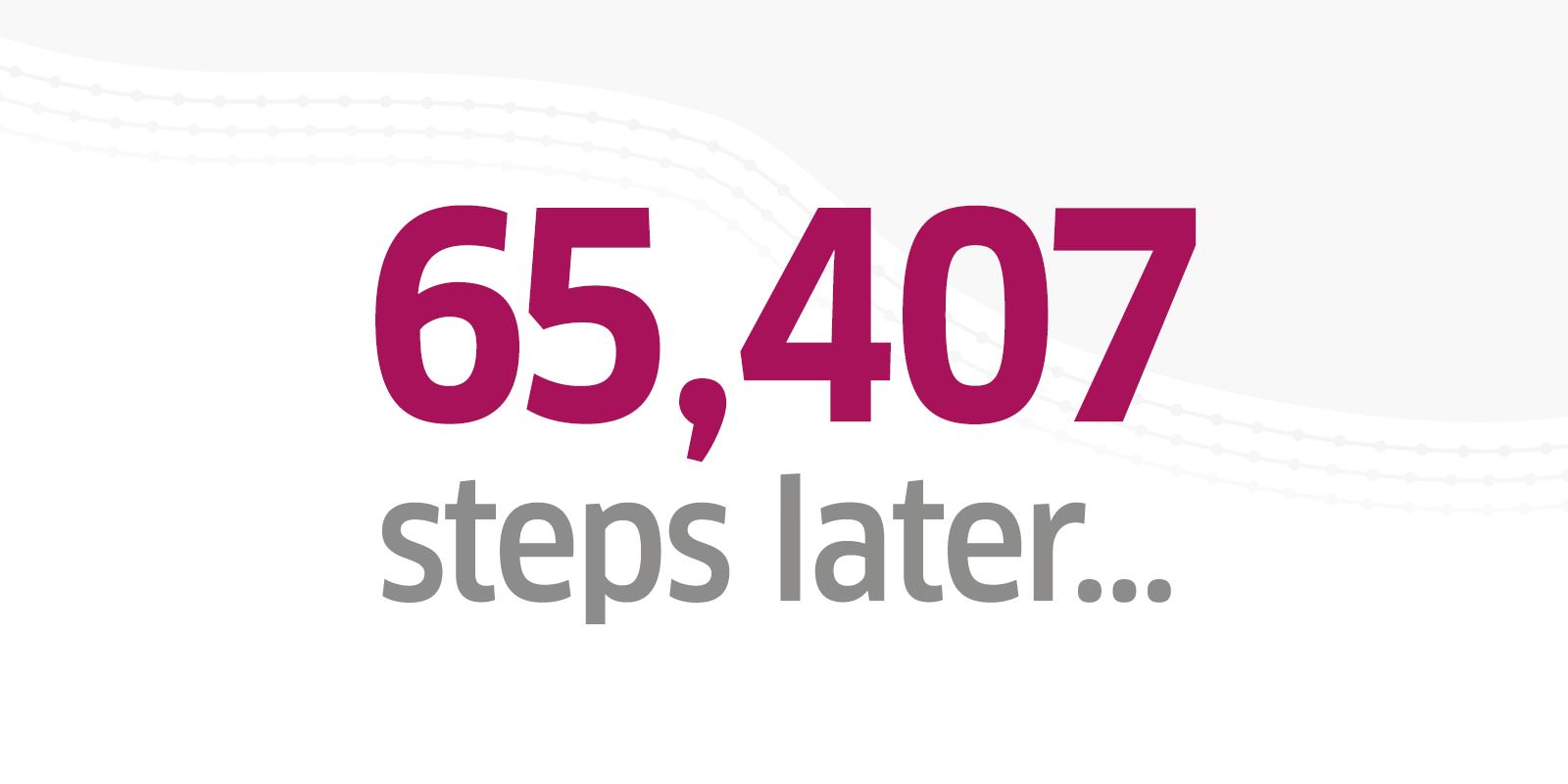 65,407 steps later
