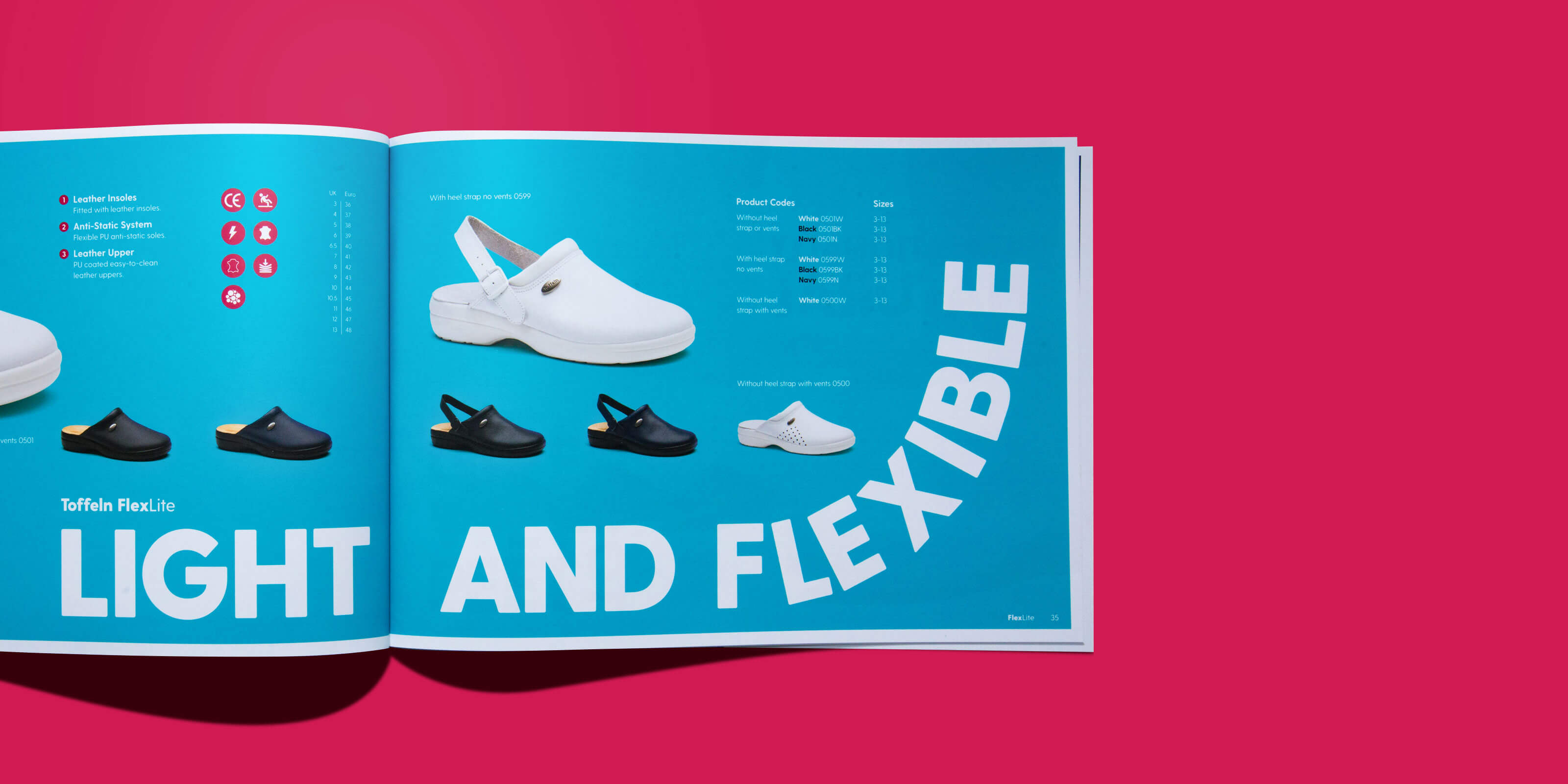 Brochure spread - light and flexible