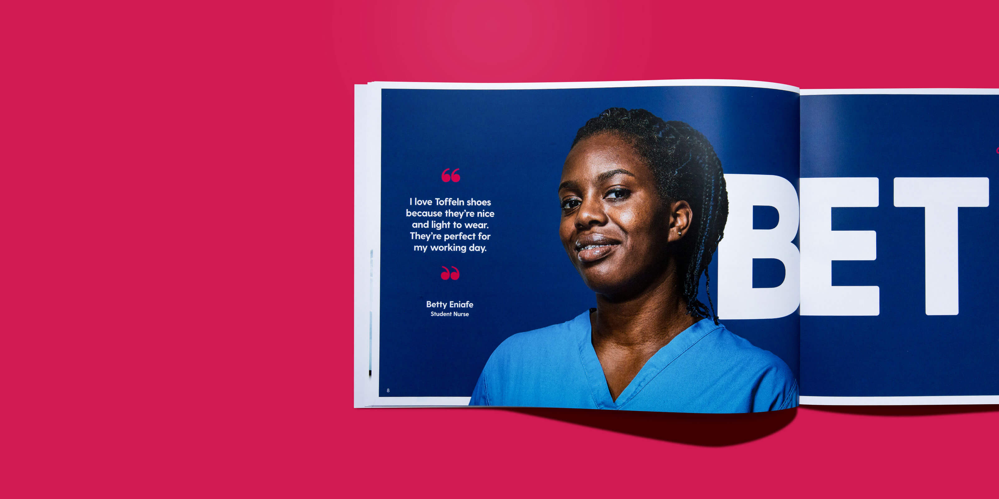 Brochure spread - customer testimonial
