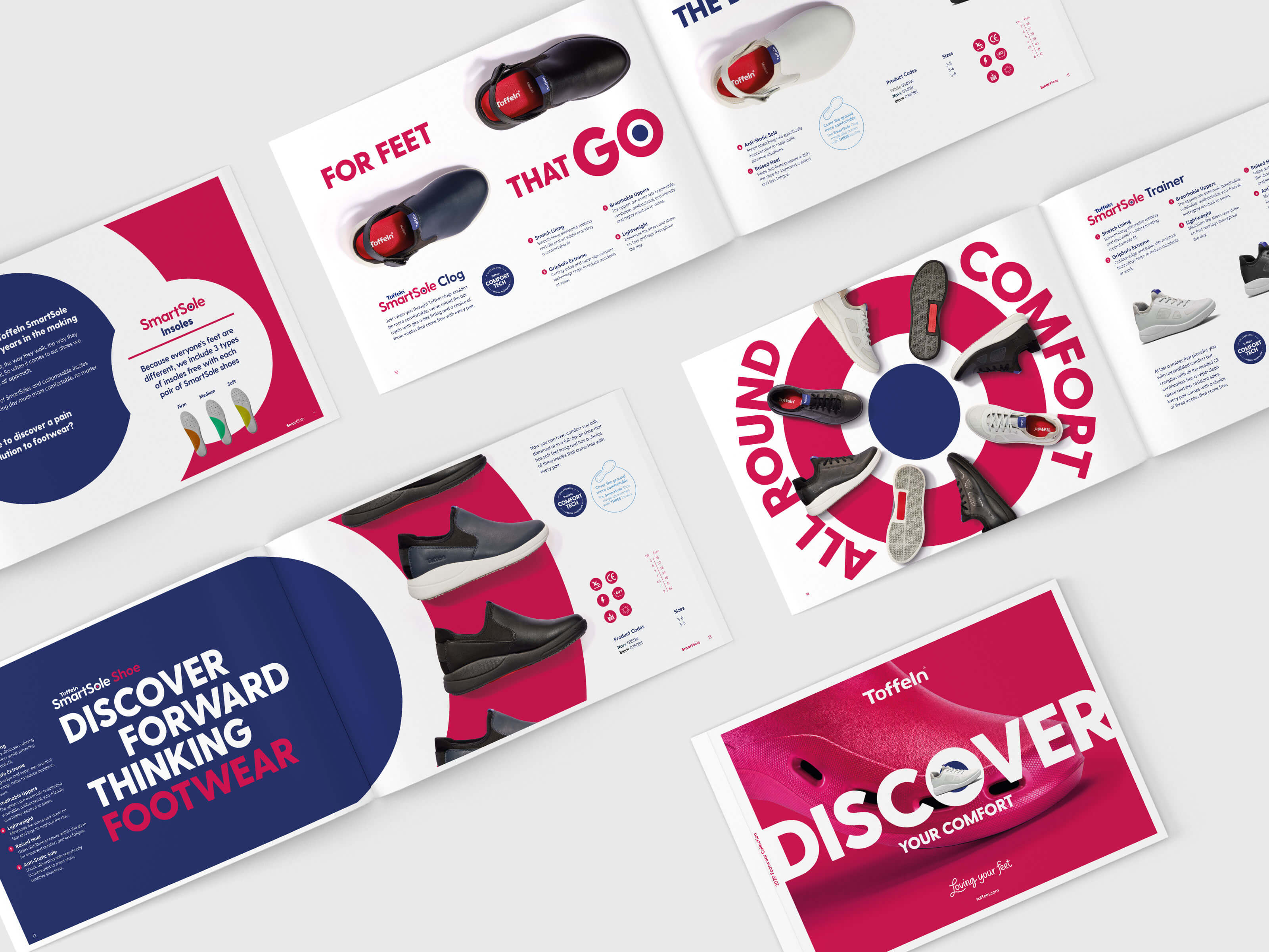 Front cover and spreads from the brochure we designed for the brand campaign