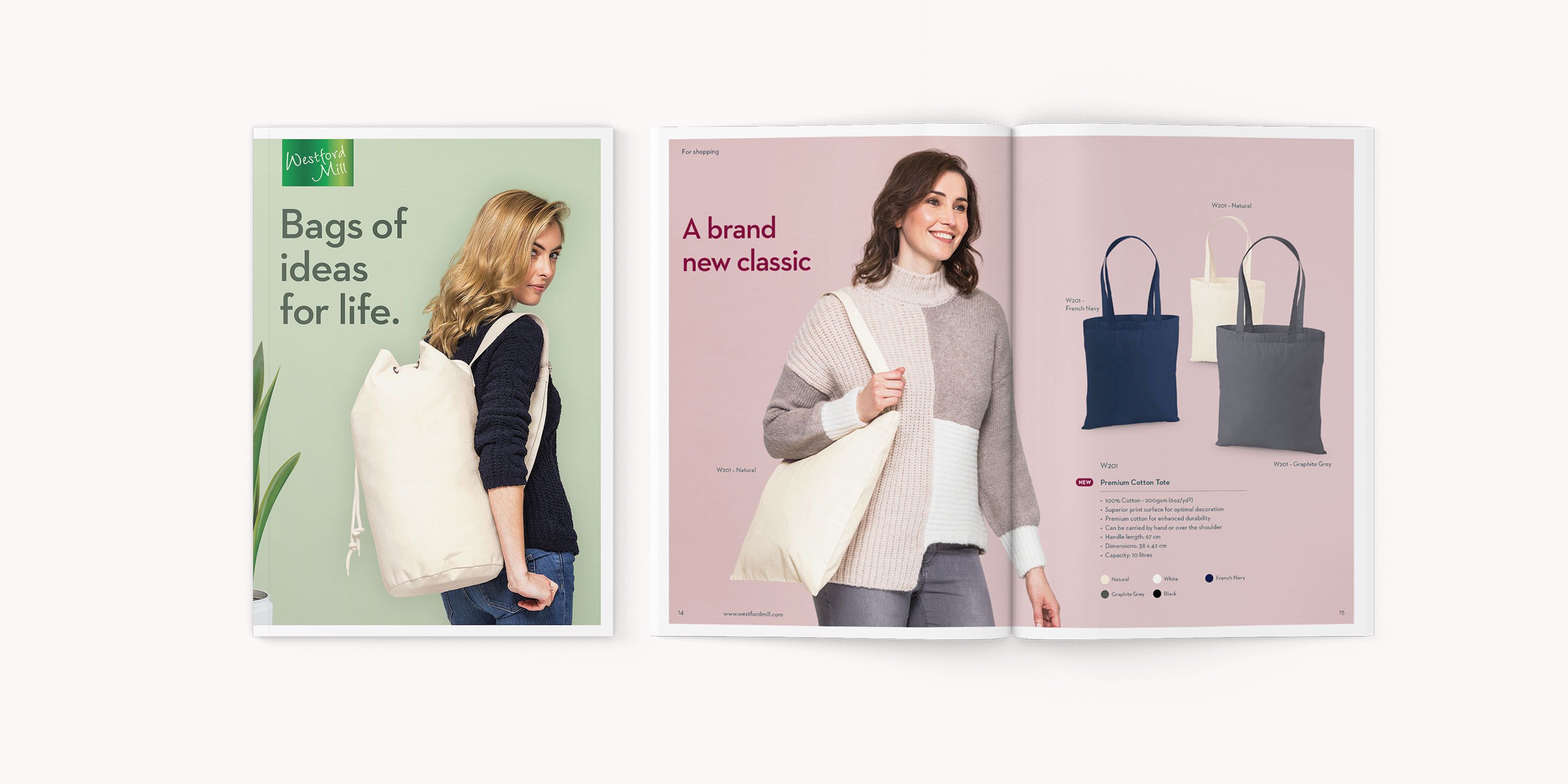 Cover and spread from the Westford Mill brochure