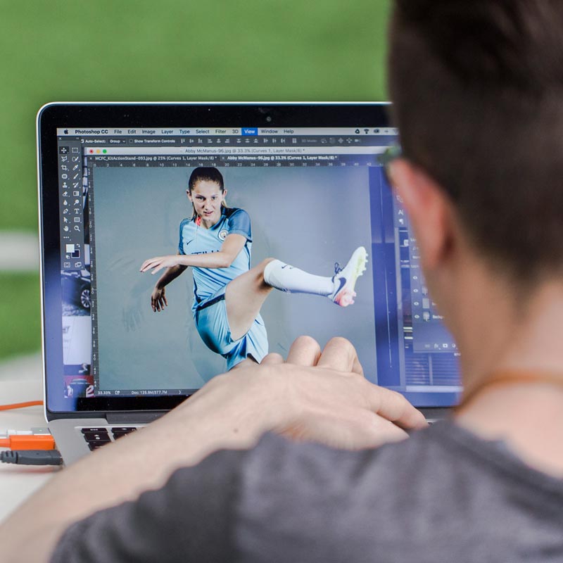 Manchester City Photoshoot Behind the scenes editing