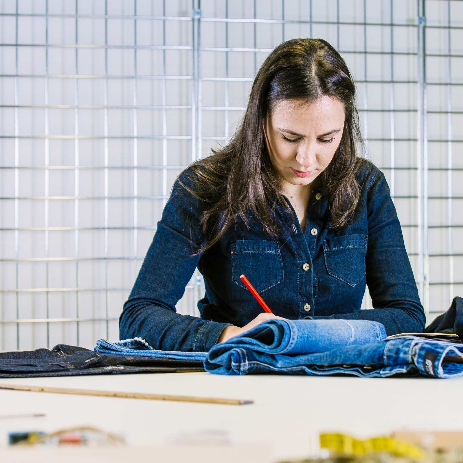 Behind the Scenes portrait at Newstar Garments