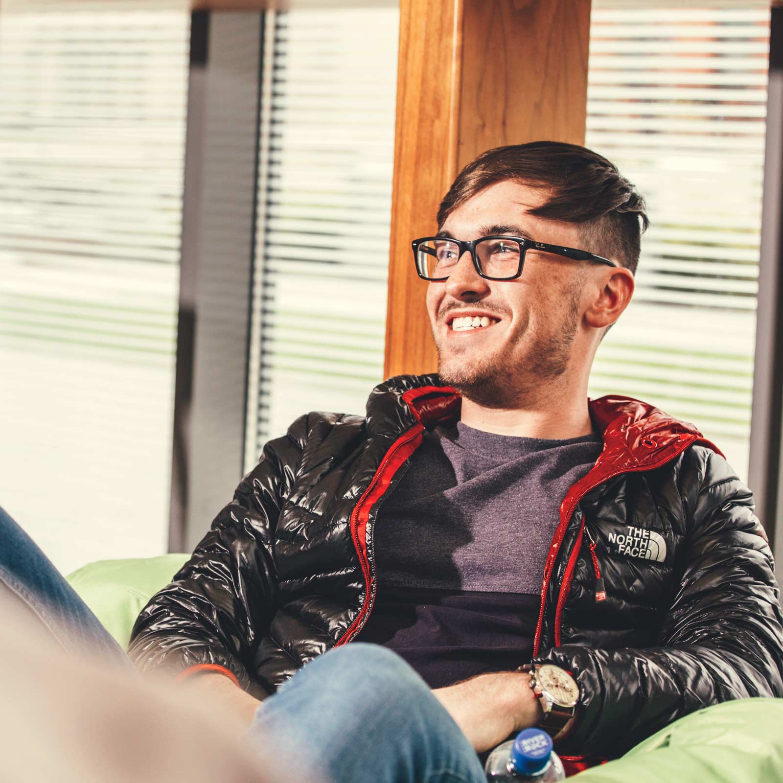 Student socialising in the Student union at QUB