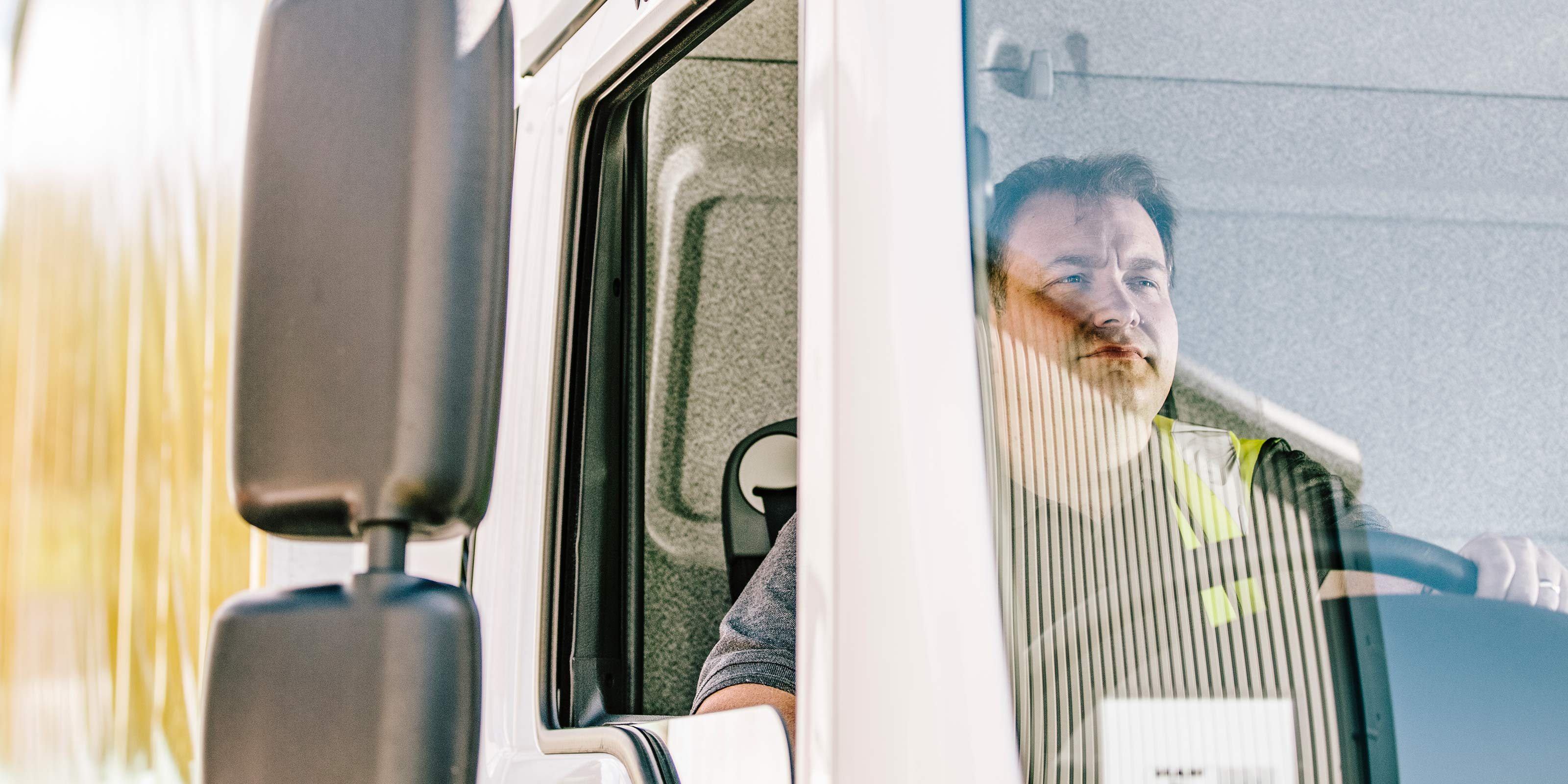 Wessex employee driving a delivery truck