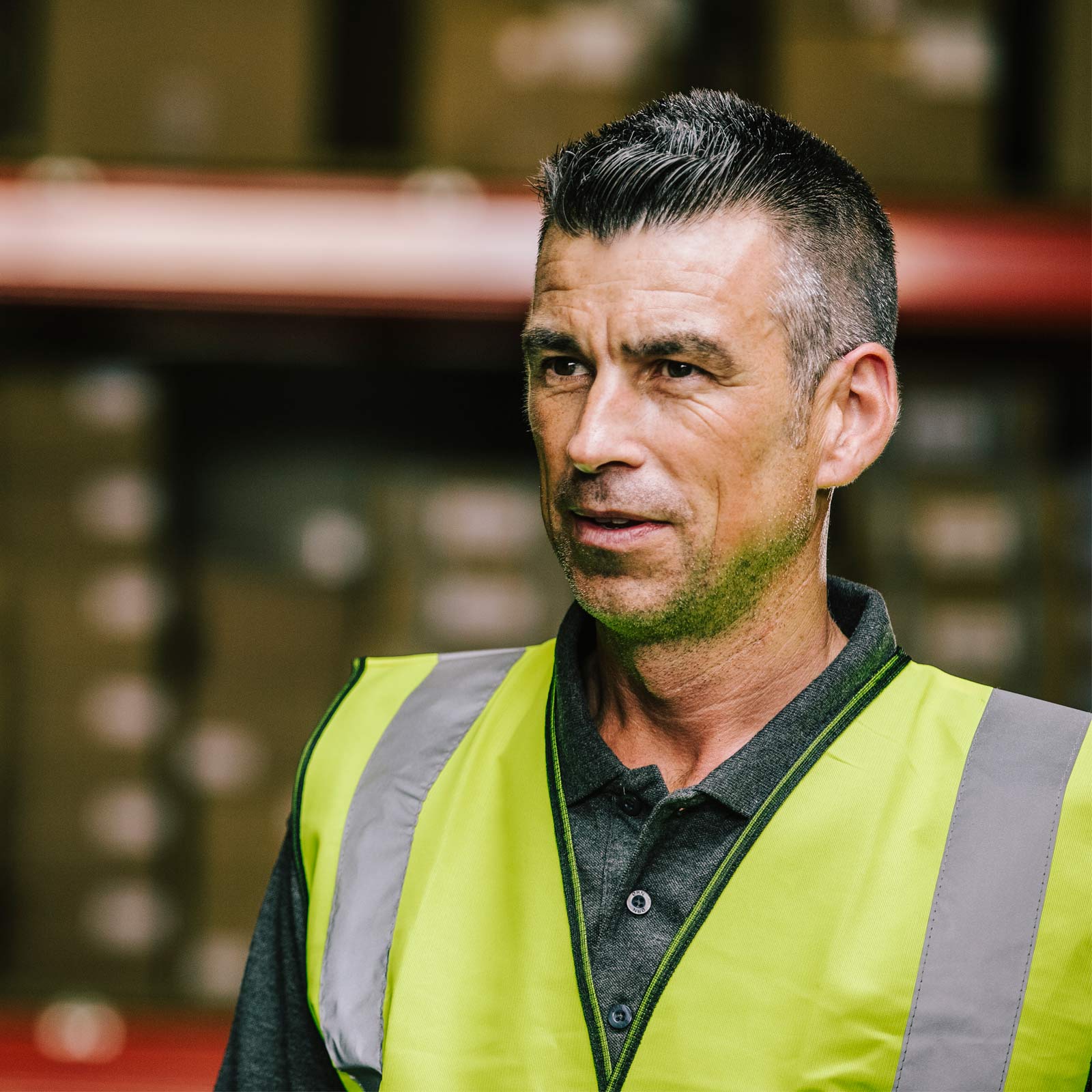Wessex employee in the warehouse